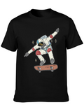 Astronaut Skateboarder Graphic Tee - Cool Space Shirt