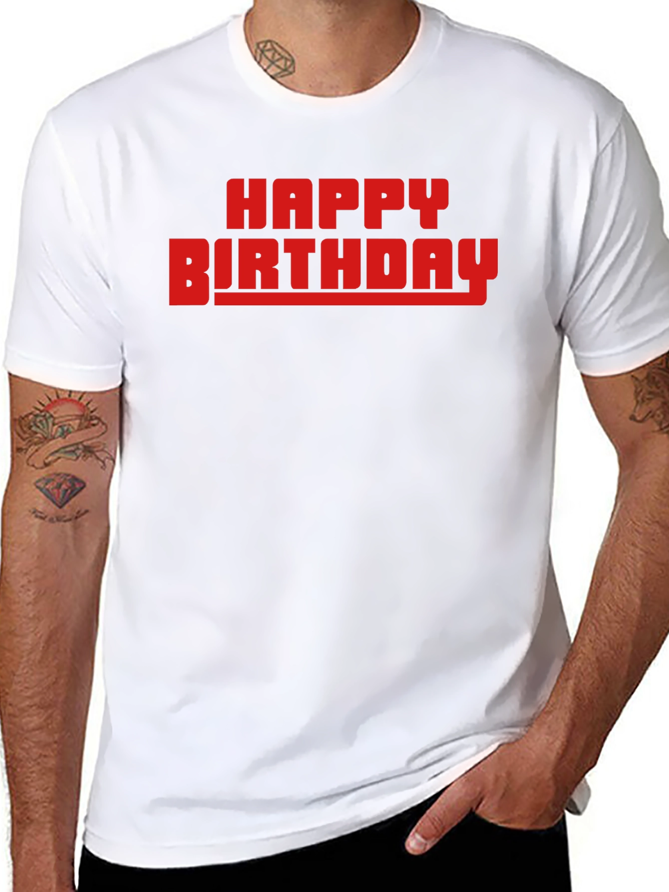 Happy Birthday Graphic T-Shirt - Black Cotton Tee
