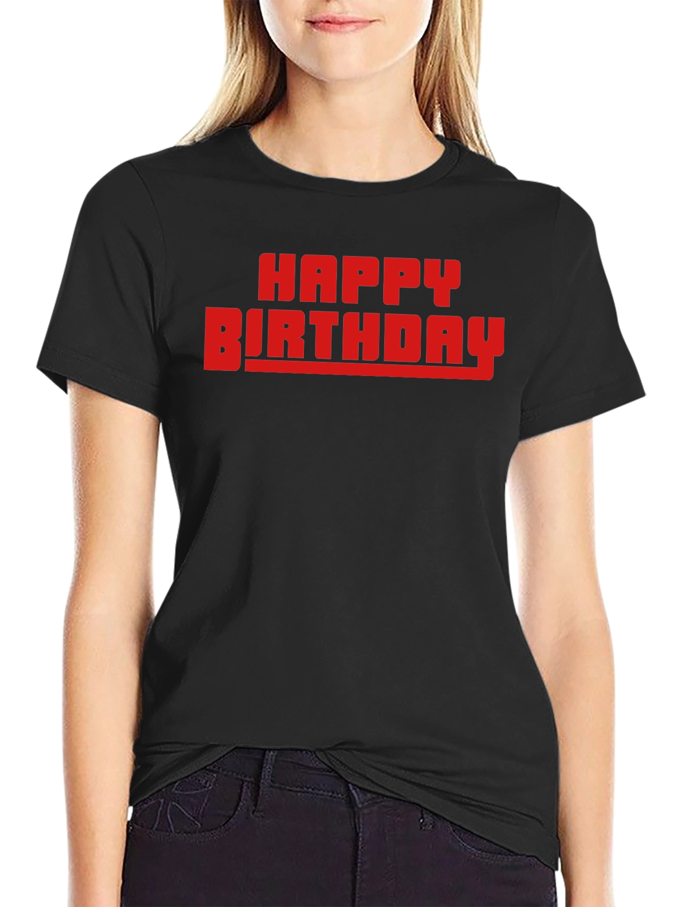 Happy Birthday Graphic T-Shirt - Black Cotton Tee