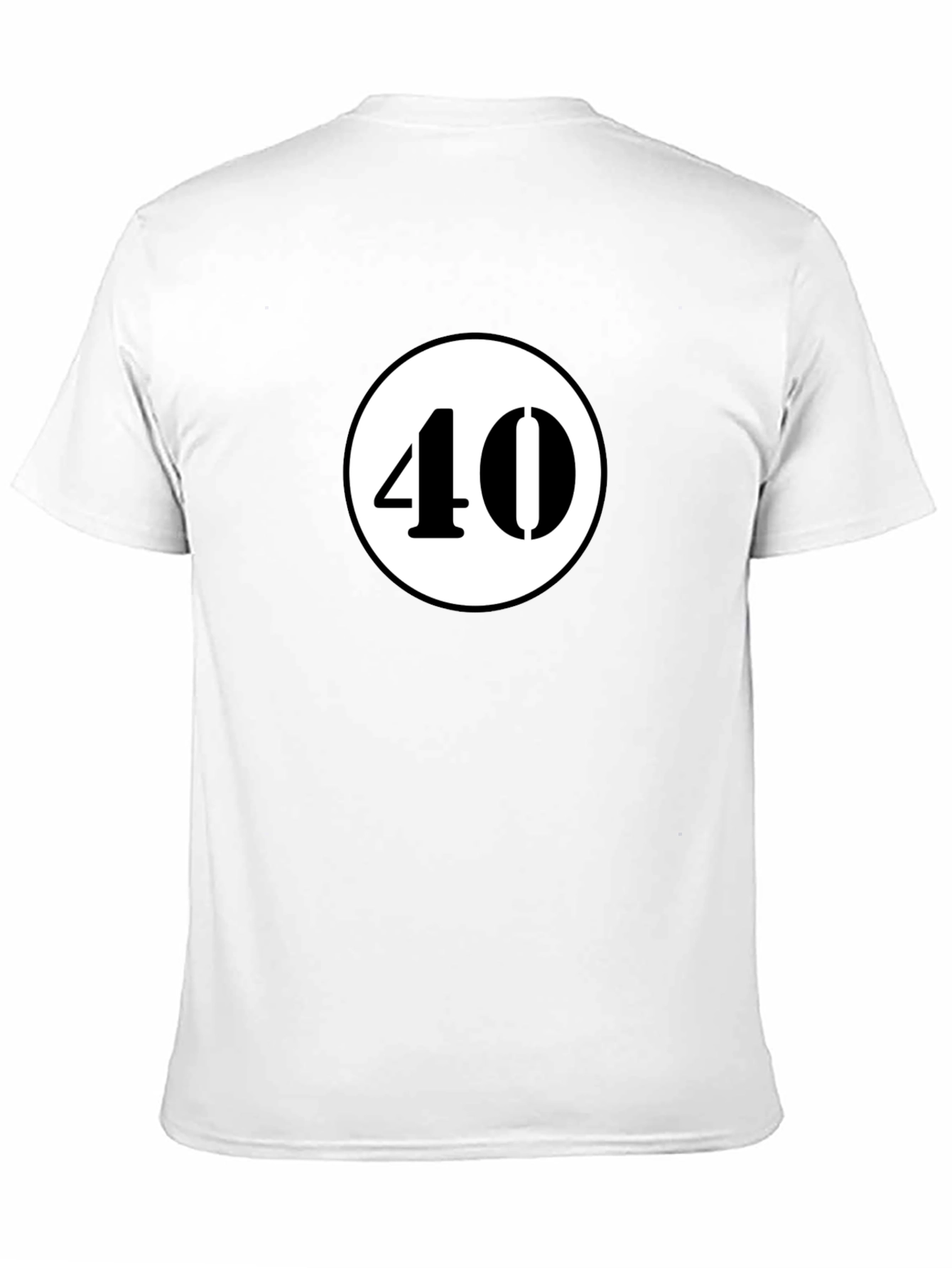 Retro 40 Graphic Tee - Black Cotton Casual Wear