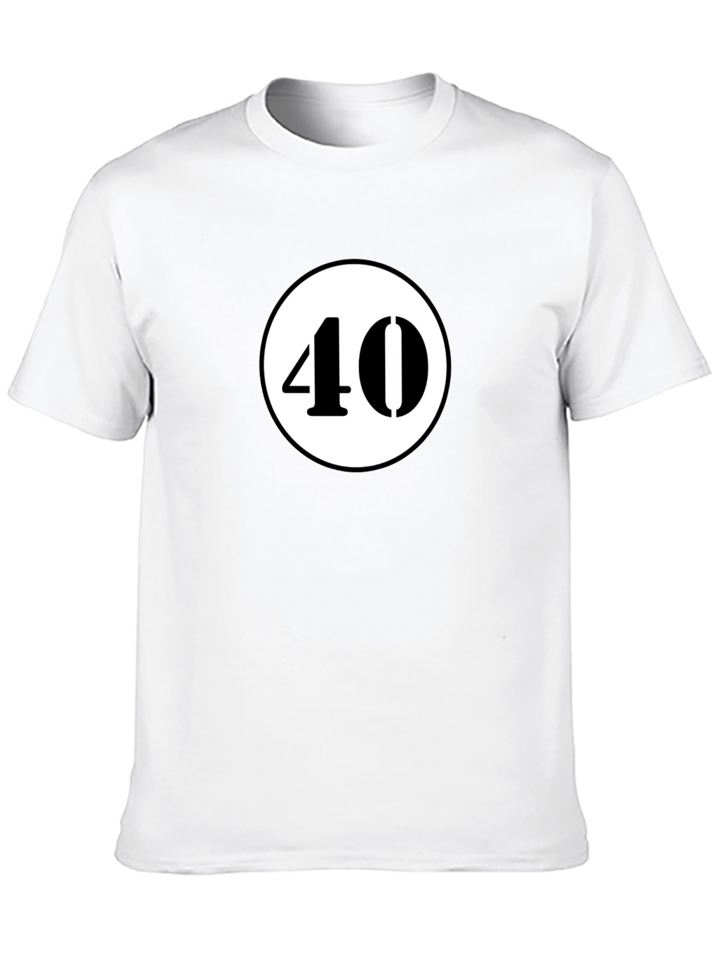 Retro 40 Graphic Tee - Black Cotton Casual Wear