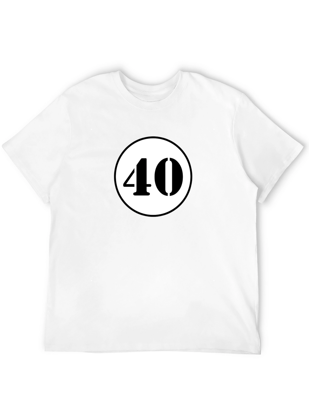 Retro 40 Graphic Tee - Black Cotton Casual Wear