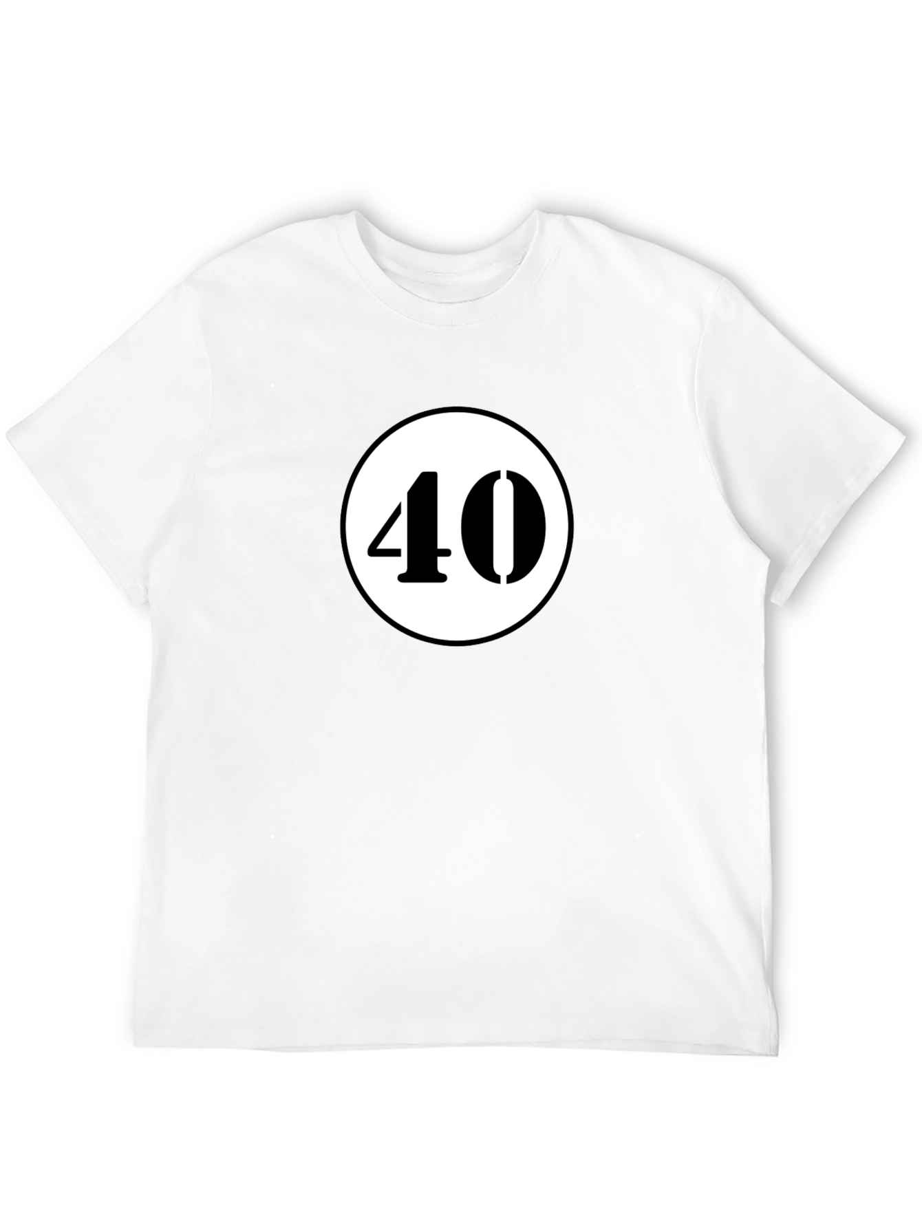 Retro 40 Graphic Tee - Black Cotton Casual Wear