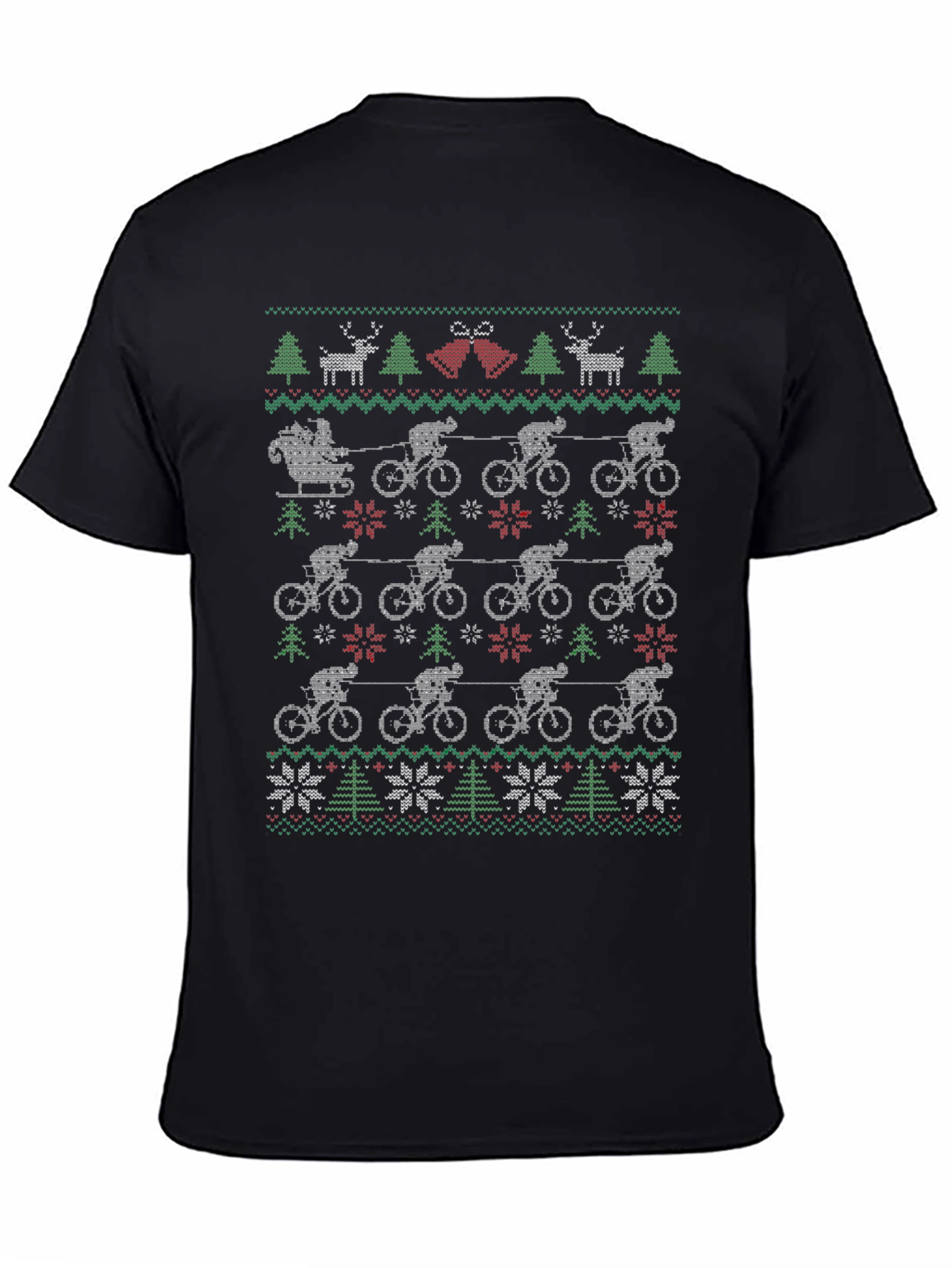 Cycling Santa Ugly Christmas T-Shirt