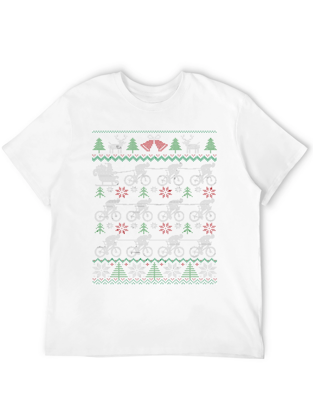 Cycling Santa Ugly Christmas T-Shirt
