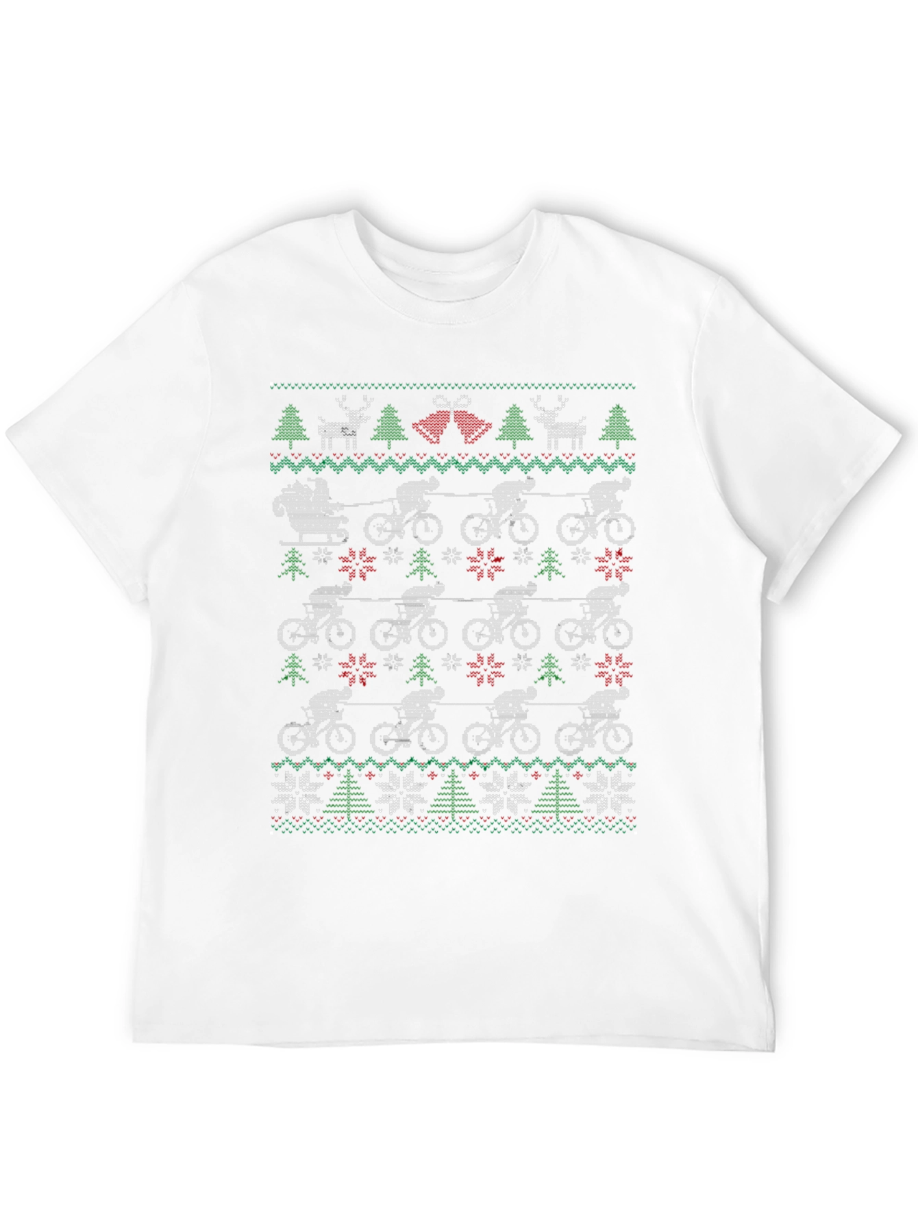 Cycling Santa Ugly Christmas T-Shirt