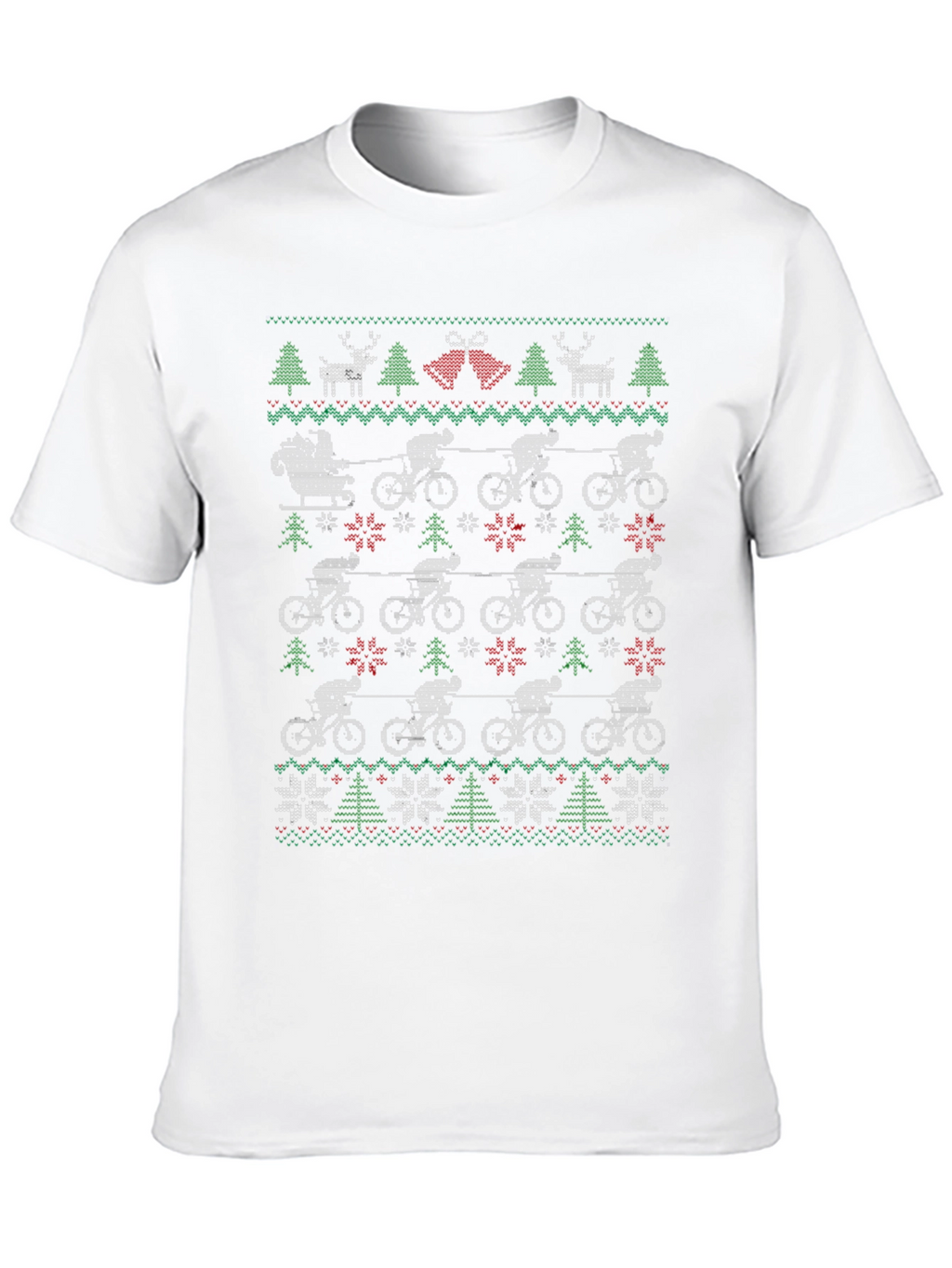 Cycling Santa Ugly Christmas T-Shirt