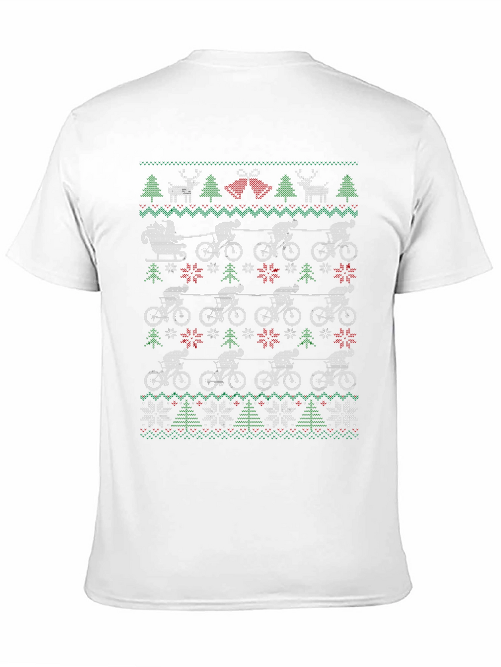 Cycling Santa Ugly Christmas T-Shirt