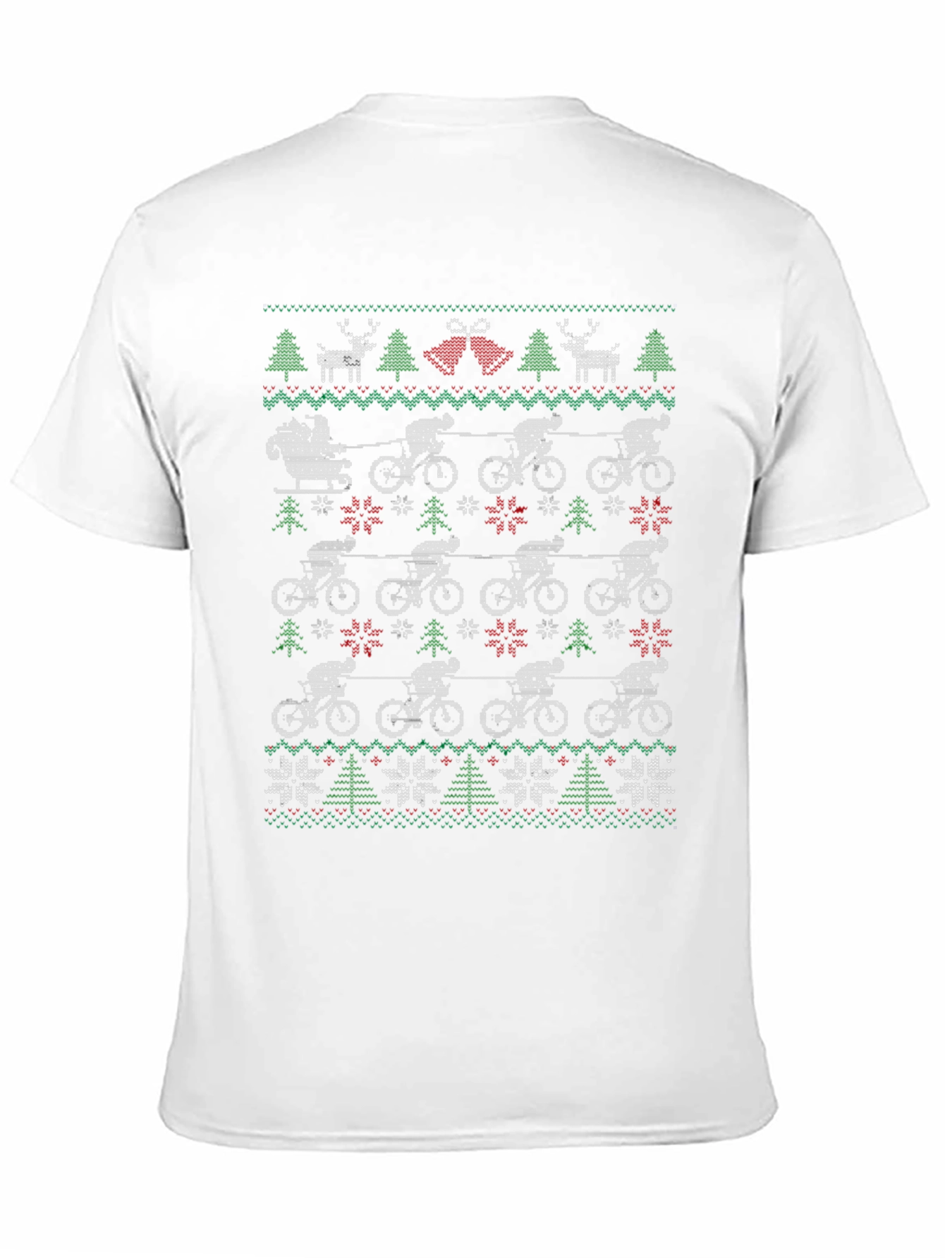 Cycling Santa Ugly Christmas T-Shirt