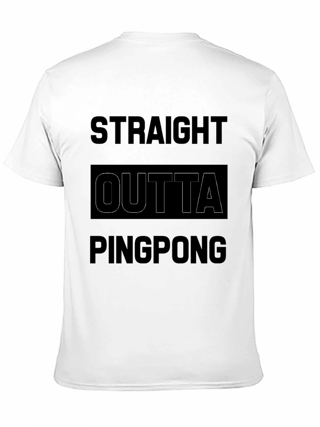 Straight Outta Ping Pong Black Graphic T-Shirt