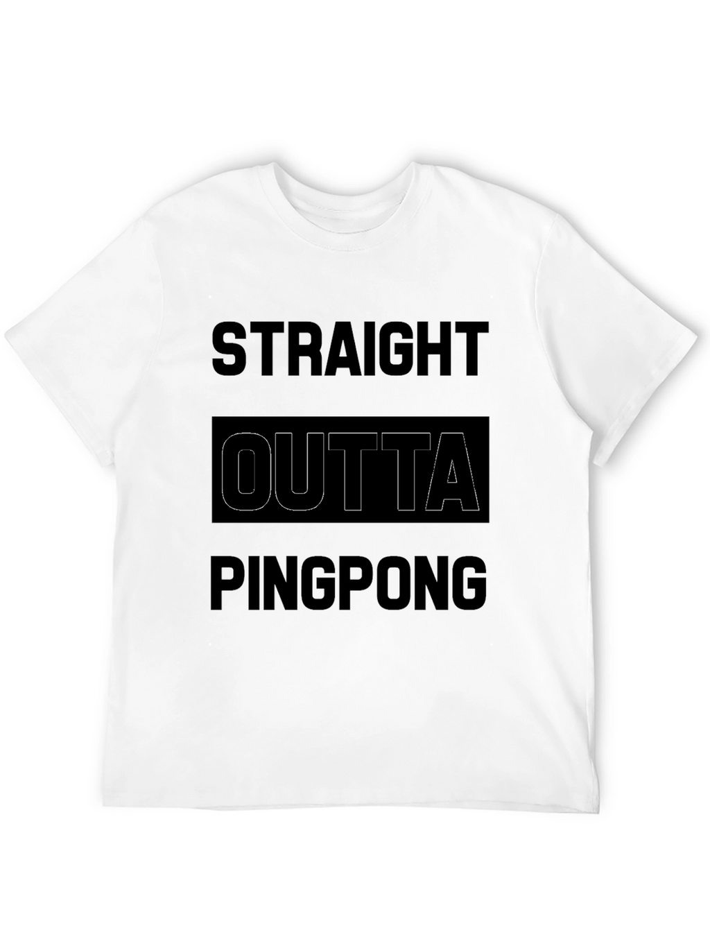 Straight Outta Ping Pong Black Graphic T-Shirt