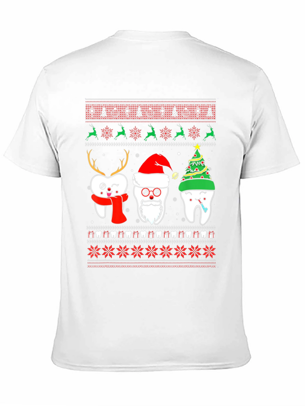 Festive Tooth Christmas Ugly Sweater T-Shirt
