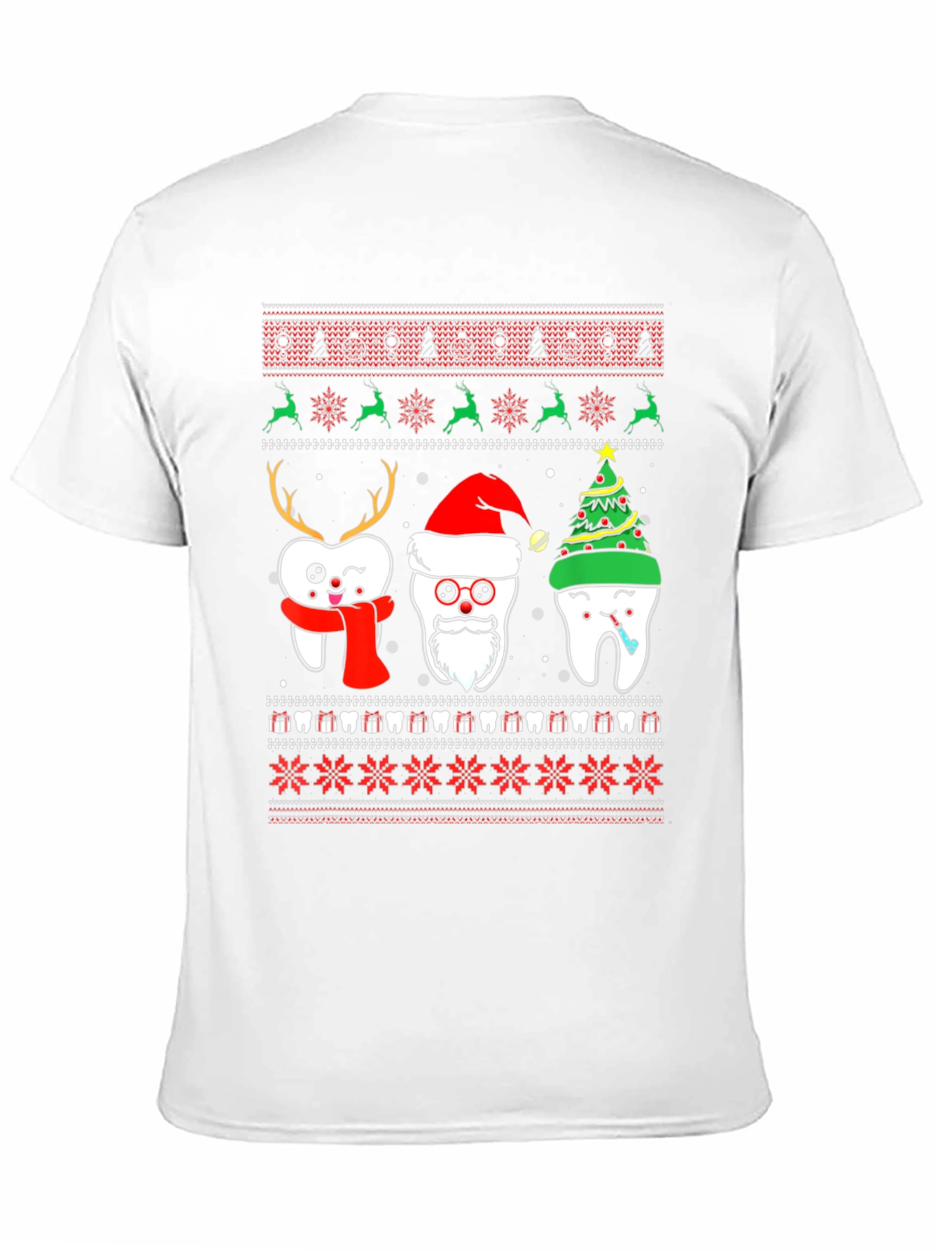 Festive Tooth Christmas Ugly Sweater T-Shirt