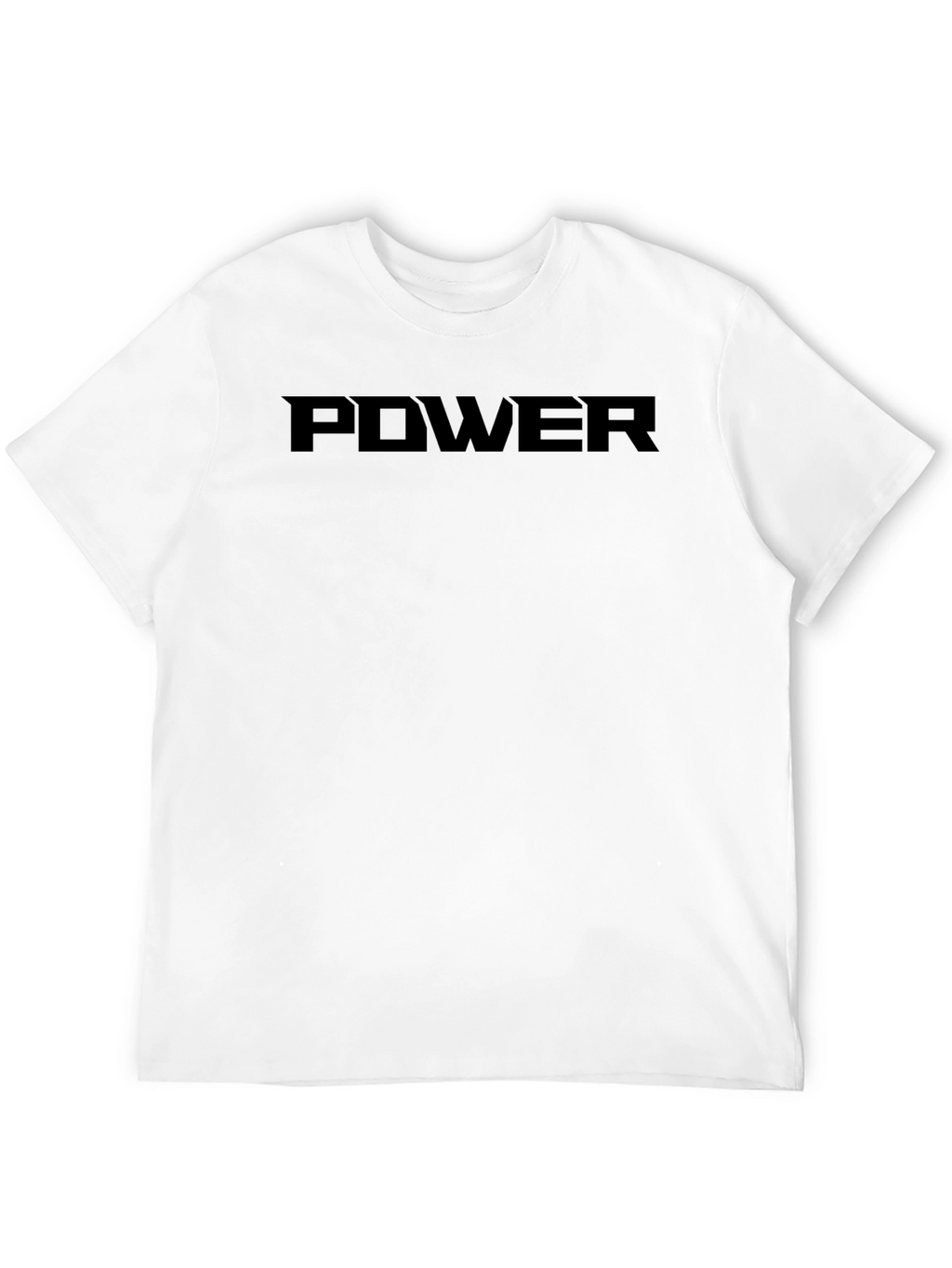 Mens Black POWER Graphic T-Shirt - Bold Statement Tee