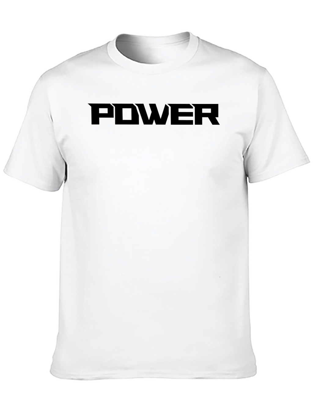 Mens Black POWER Graphic T-Shirt - Bold Statement Tee