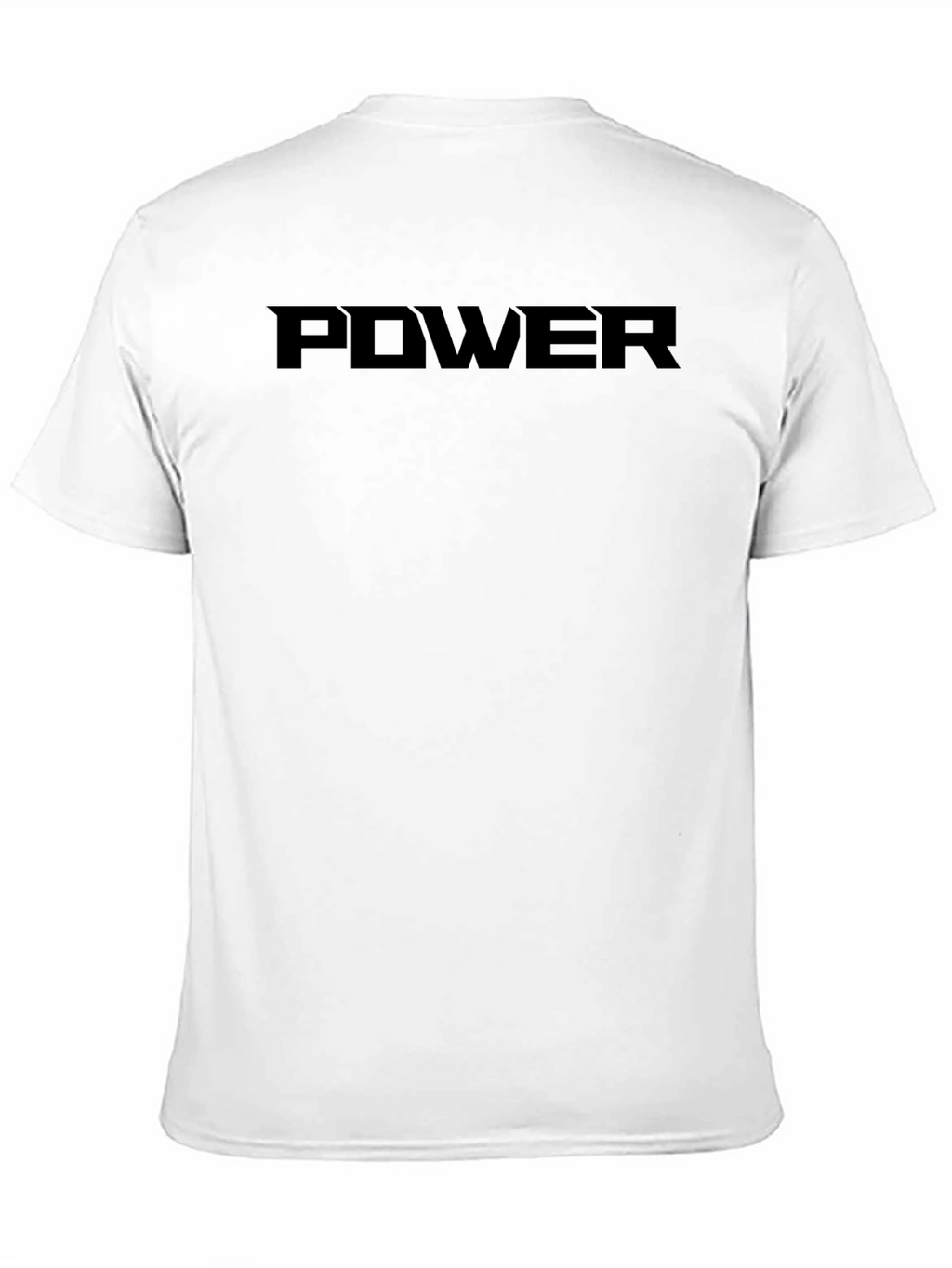 Mens Black POWER Graphic T-Shirt - Bold Statement Tee