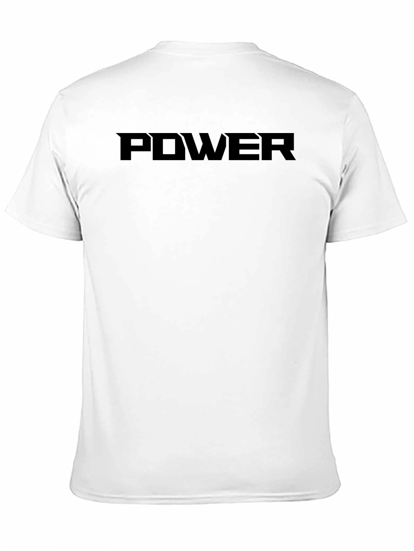 Mens Black POWER Graphic T-Shirt - Bold Statement Tee