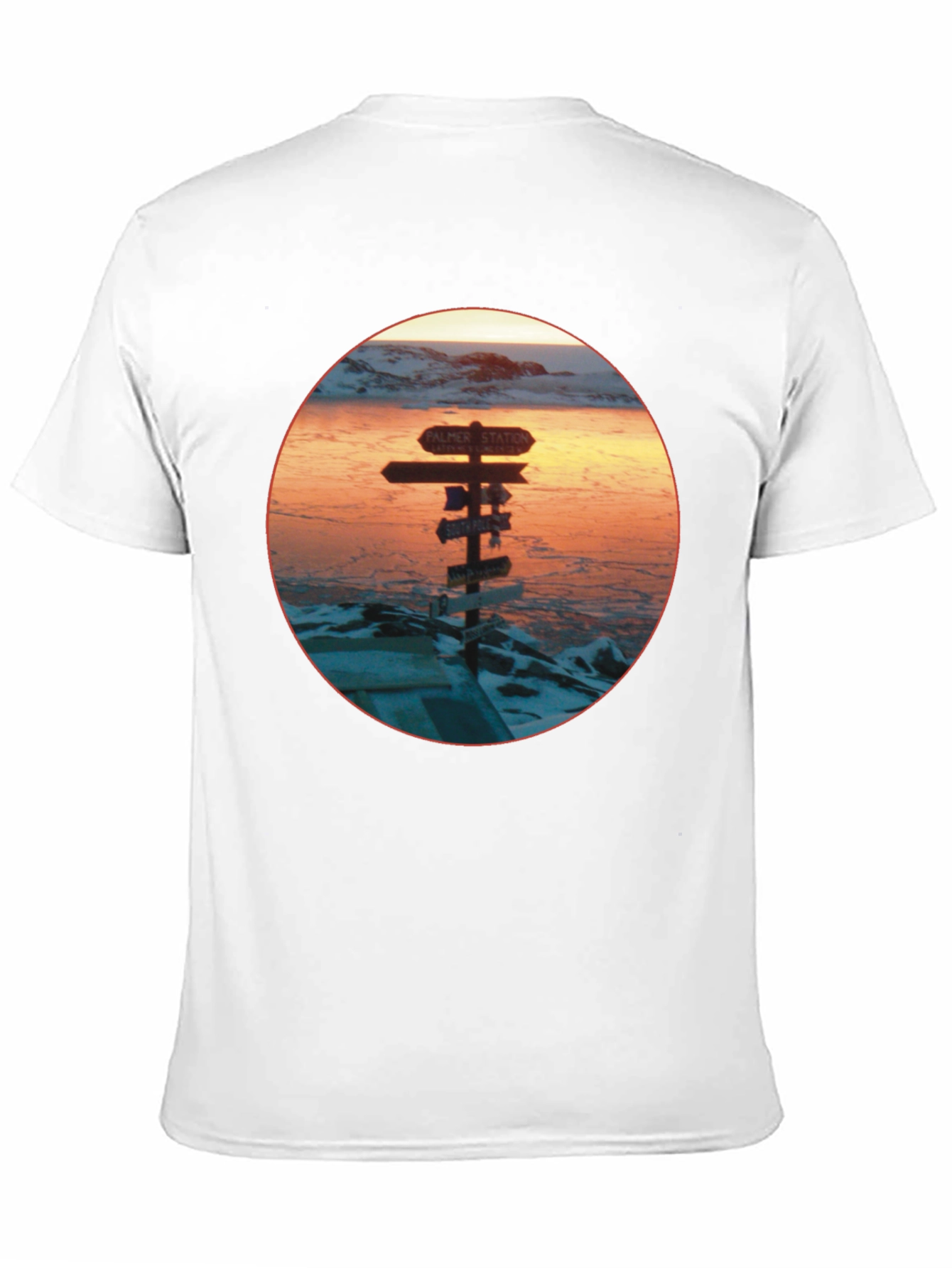 Antarctica Signpost Graphic Tee
