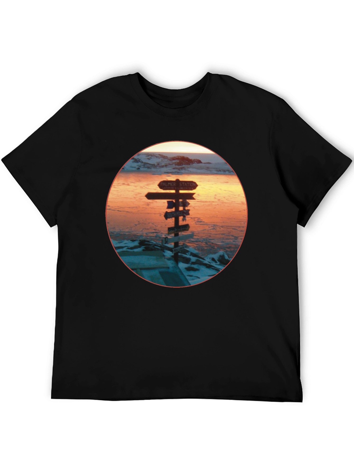Antarctica Signpost Graphic Tee