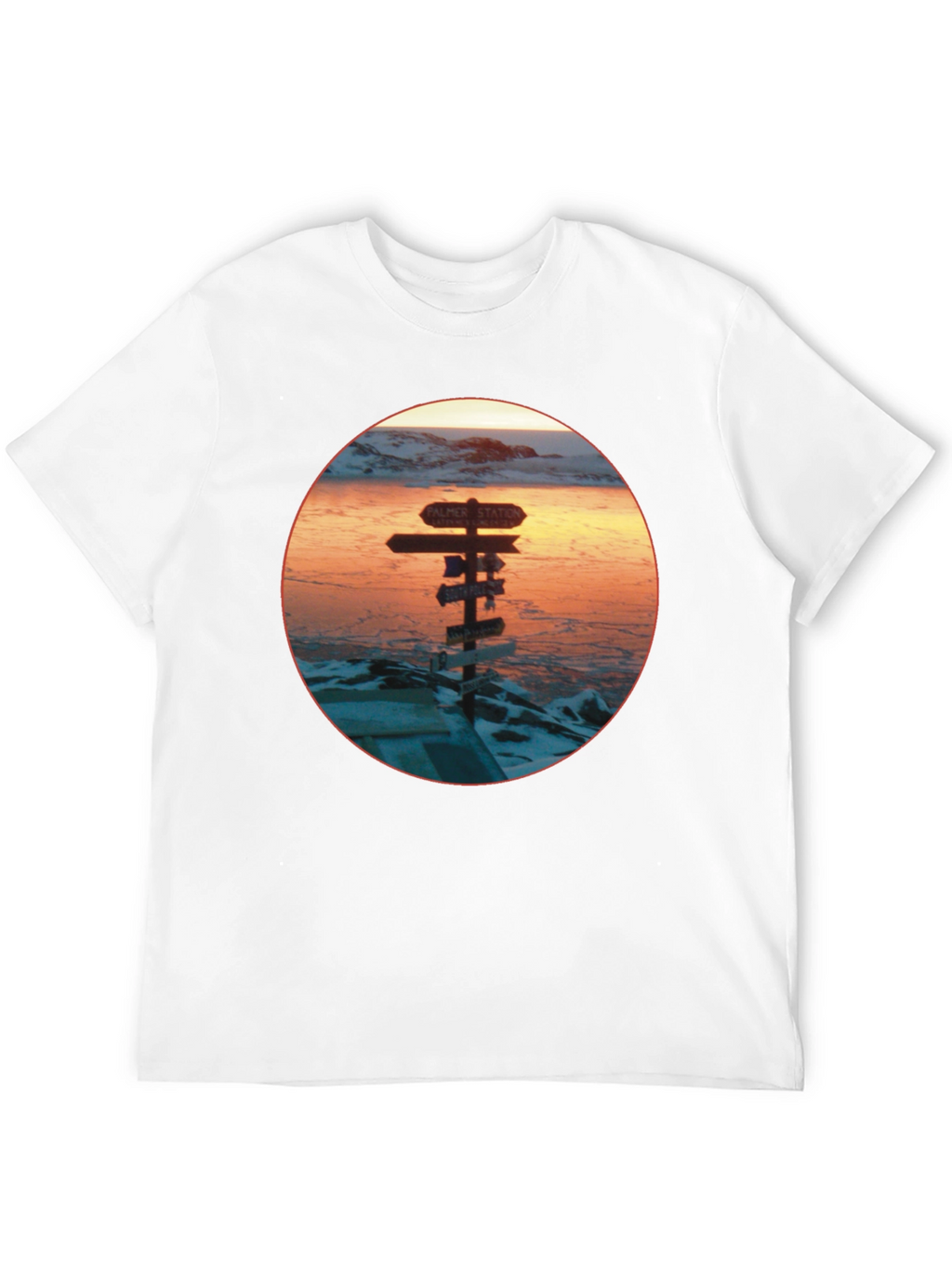 Antarctica Signpost Graphic Tee