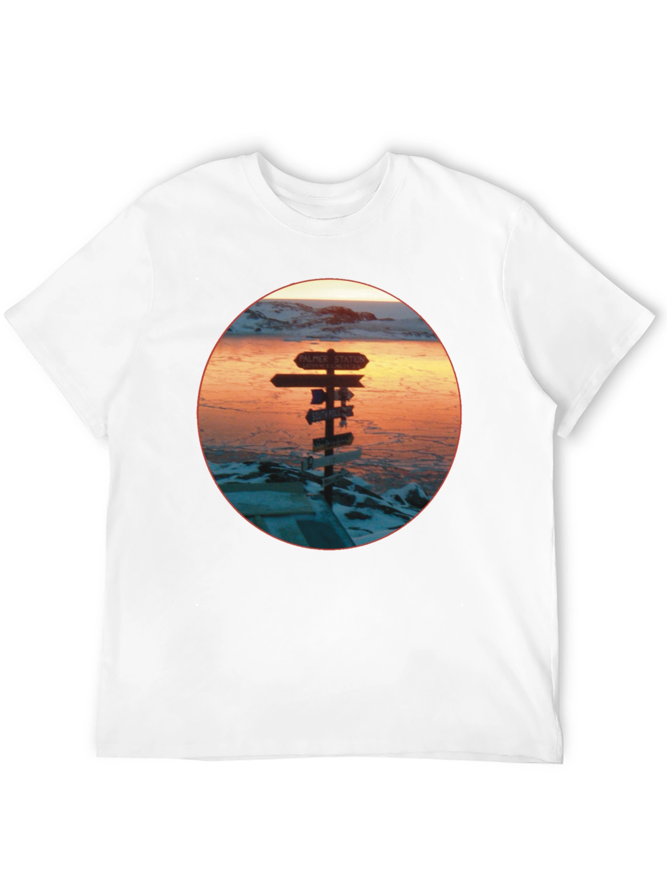 Antarctica Signpost Graphic Tee