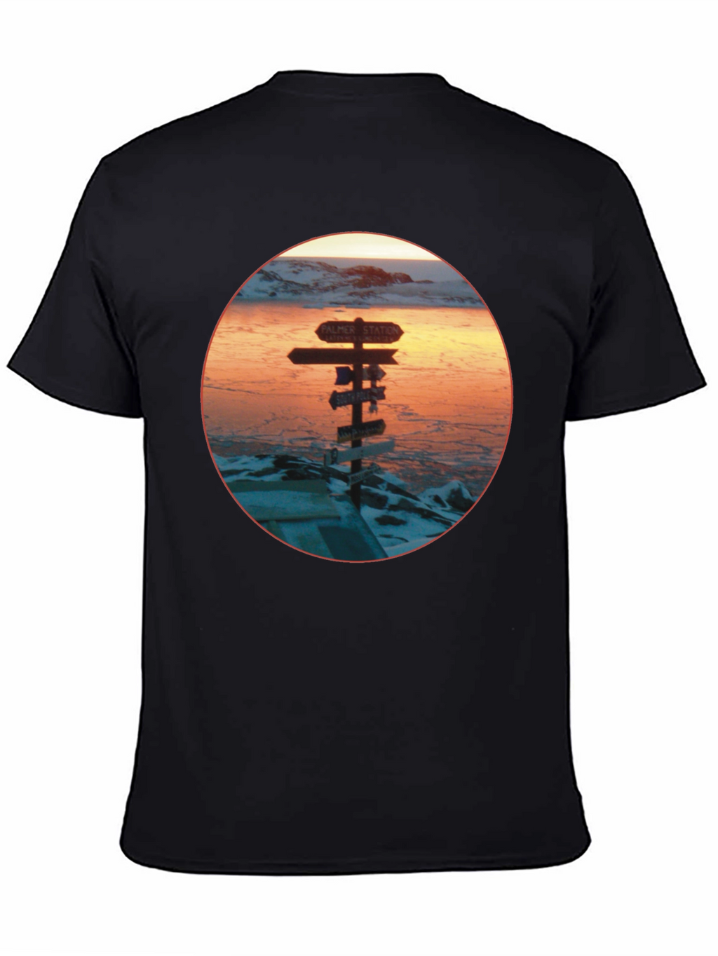 Antarctica Signpost Graphic Tee