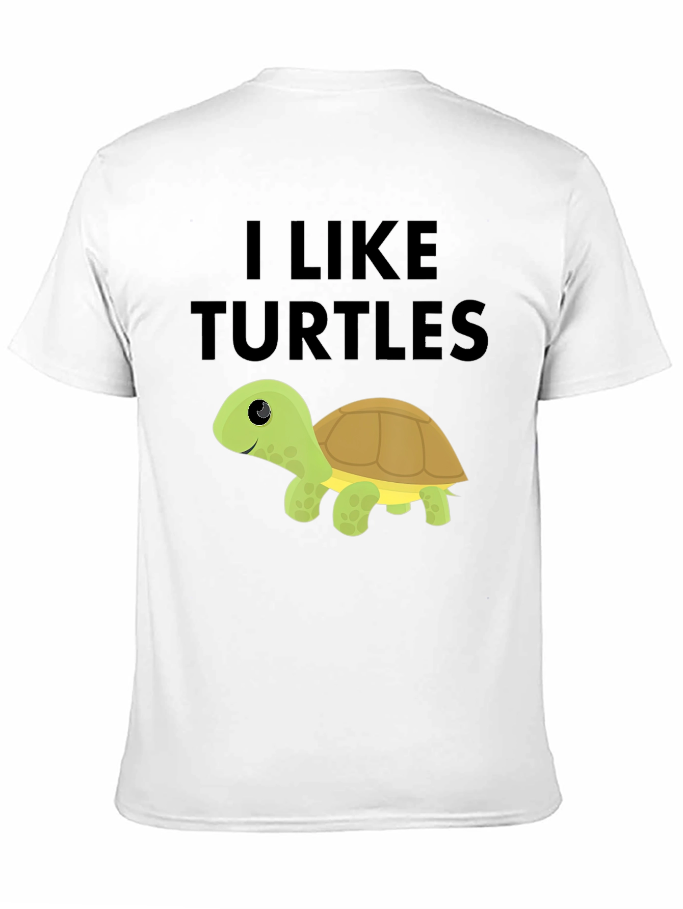 I Like Turtles Black T-Shirt