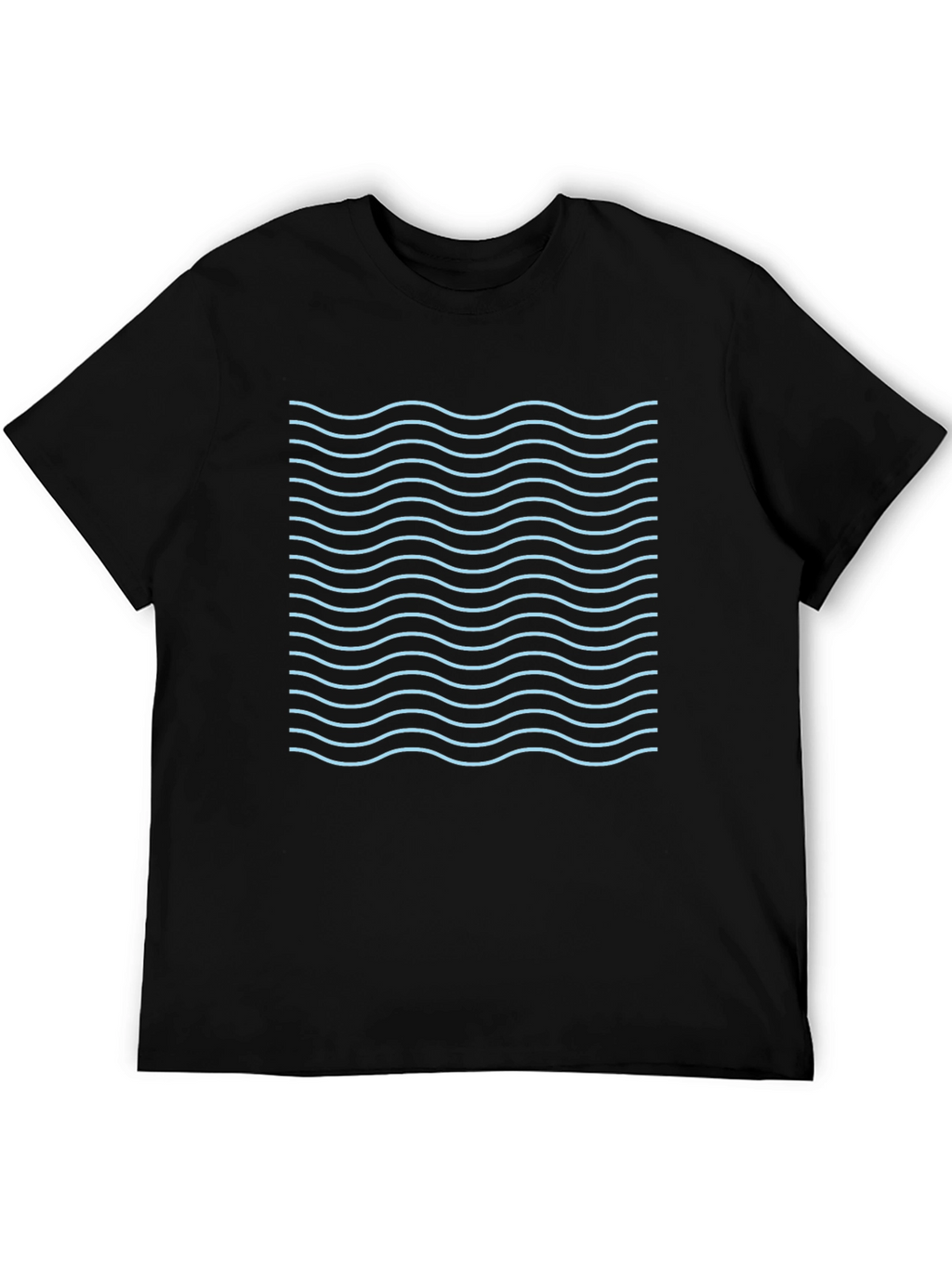 Wavy Line Graphic Tee - Trendy Style
