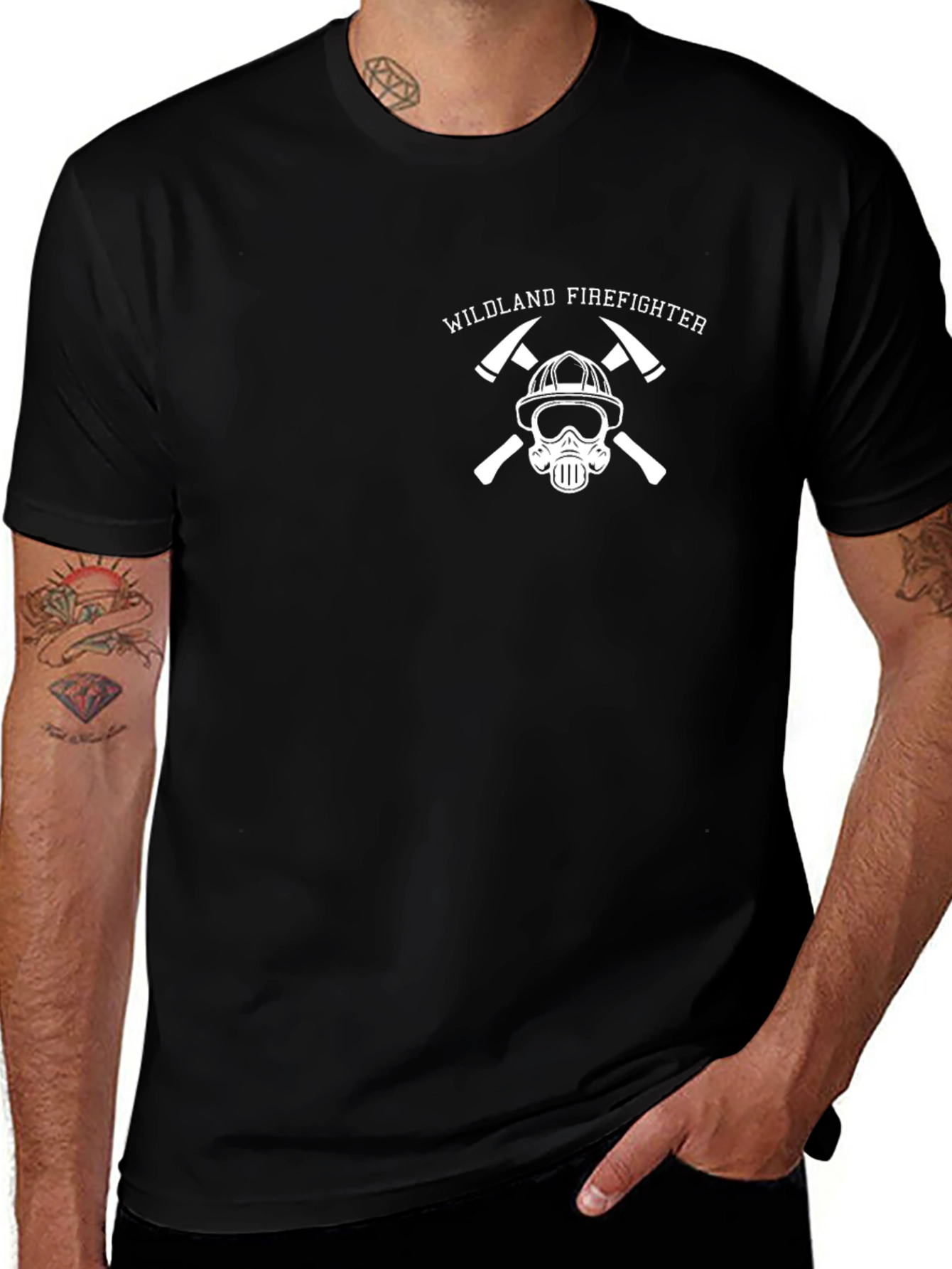 Wildland Firefighter Graphic T-Shirt - Black