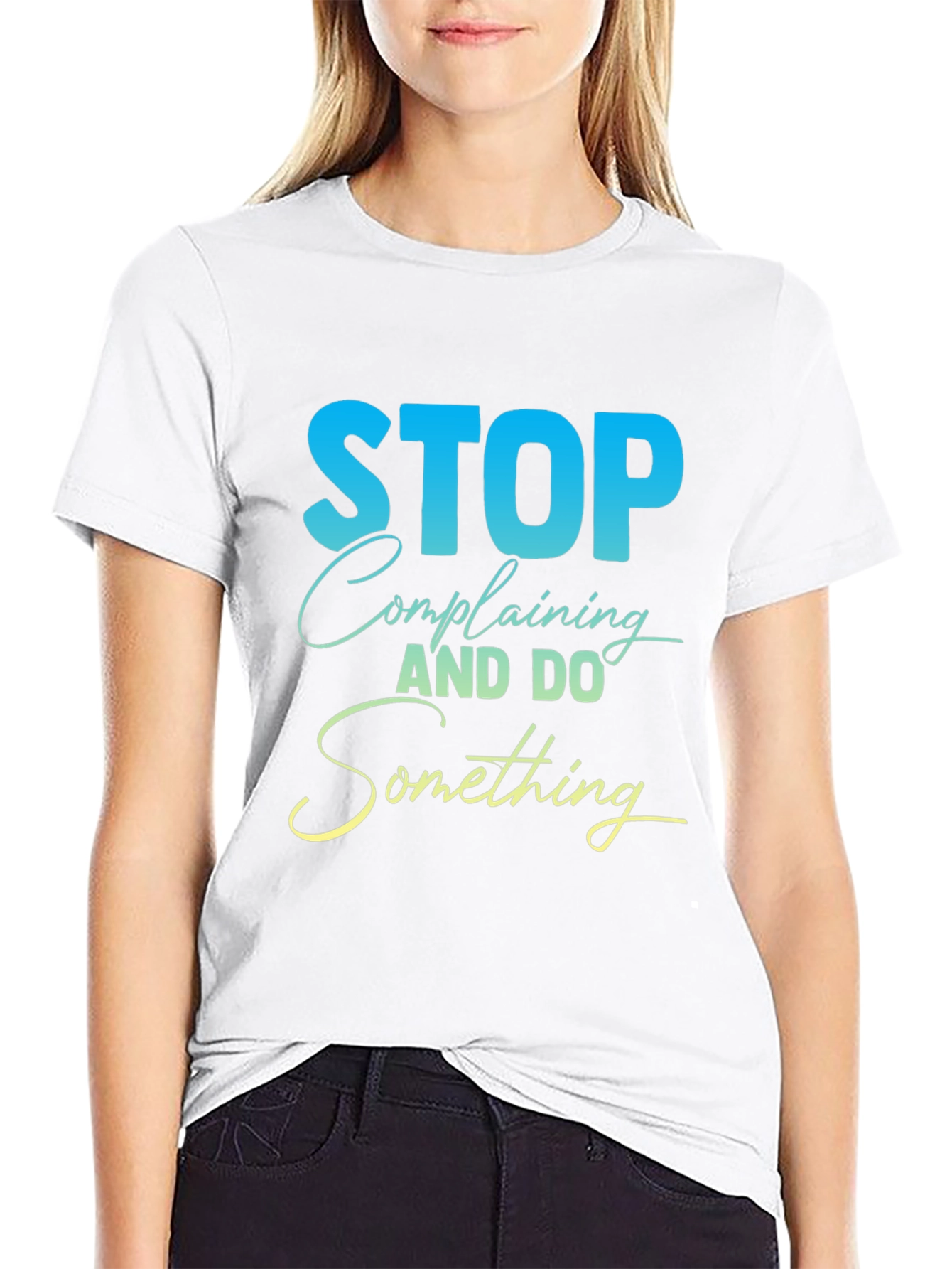 Stop Complaining Graphic Tee - Black