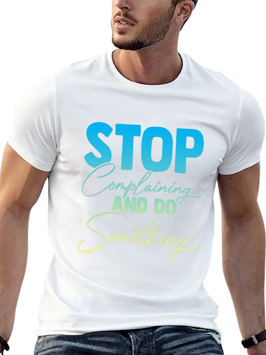 Stop Complaining Graphic Tee - Black