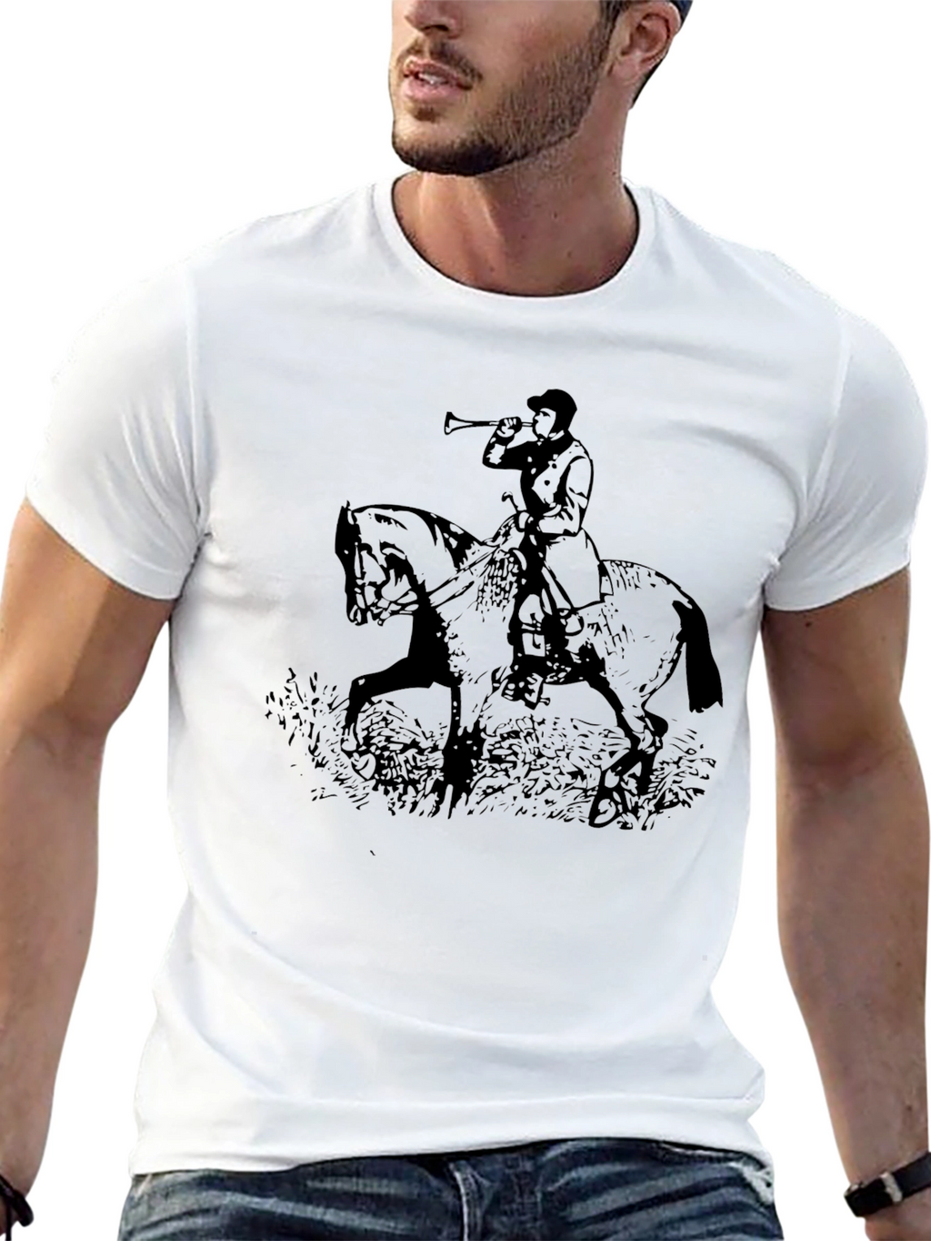 Equestrian Hunt T-Shirt - Black
