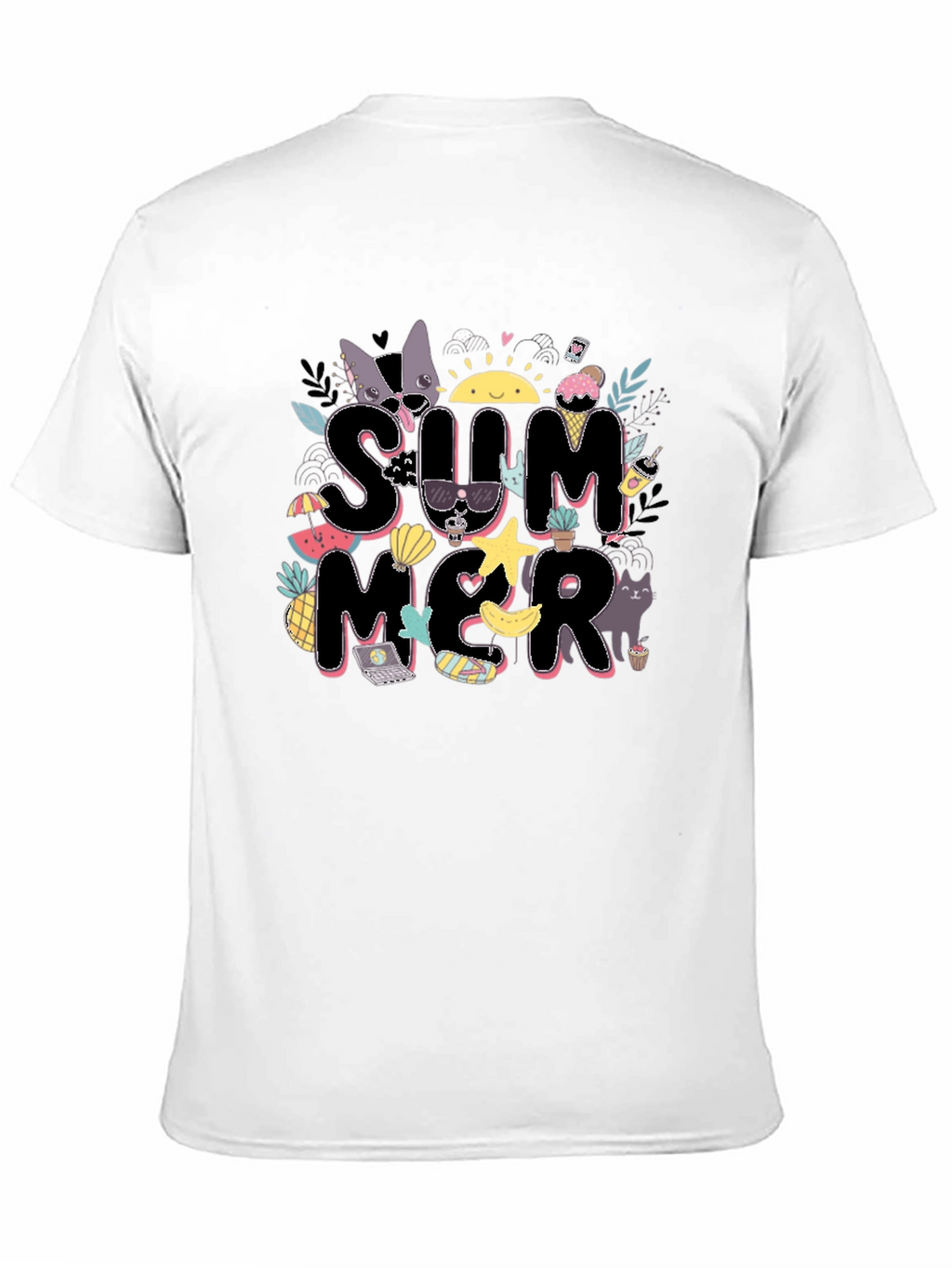 Summer Graphic T-Shirt - Black