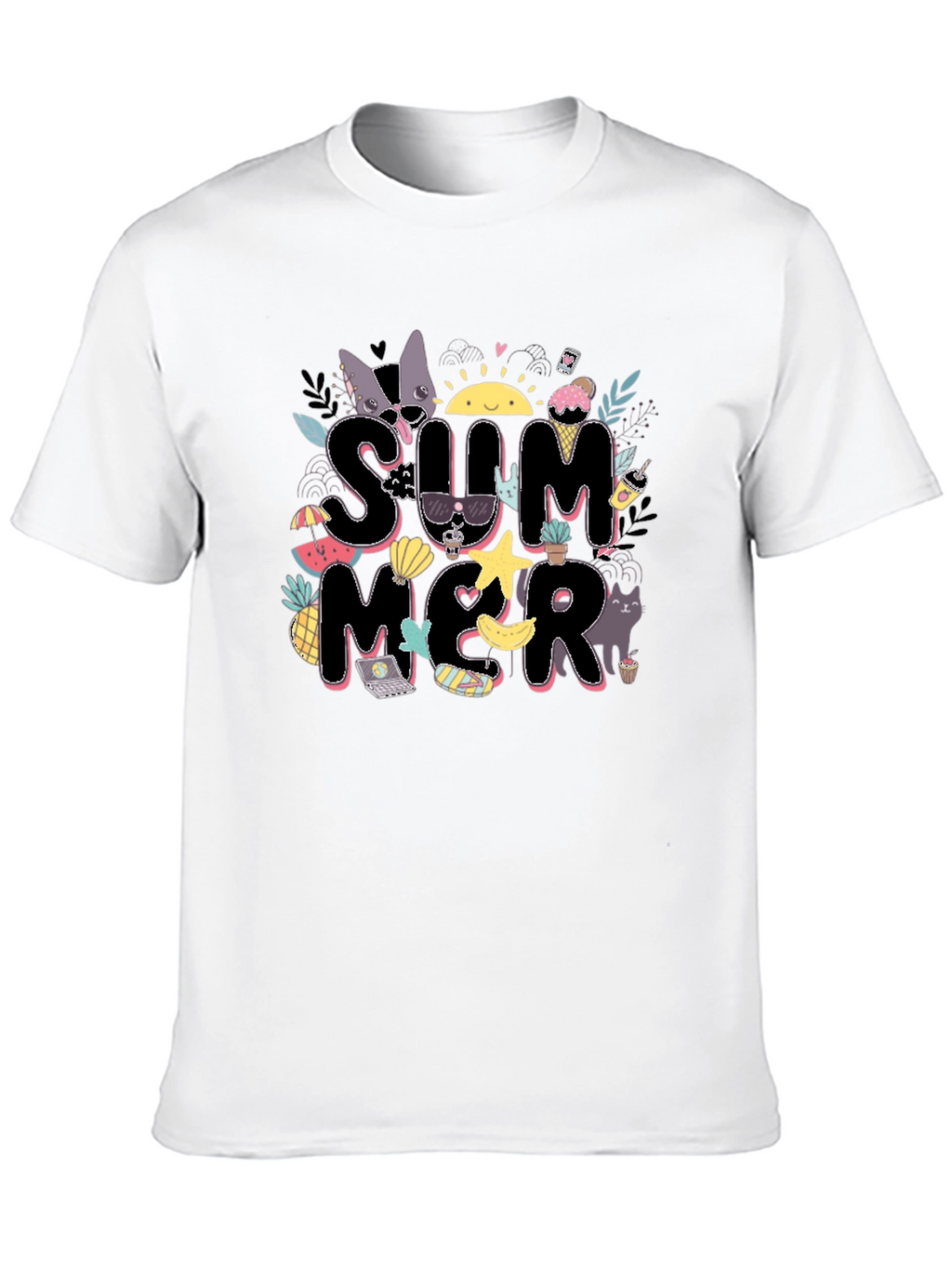 Summer Graphic T-Shirt - Black