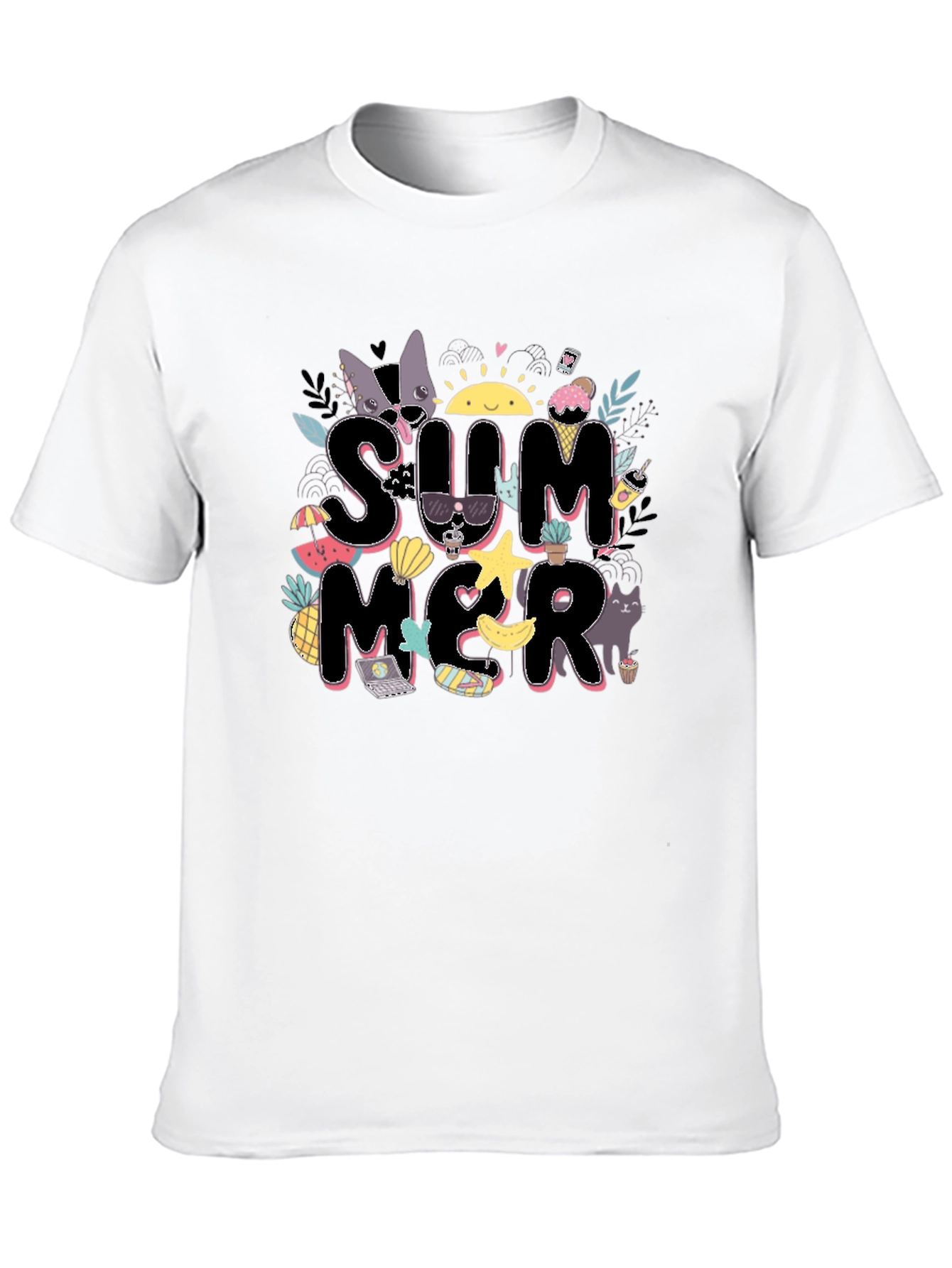 Summer Graphic T-Shirt - Black