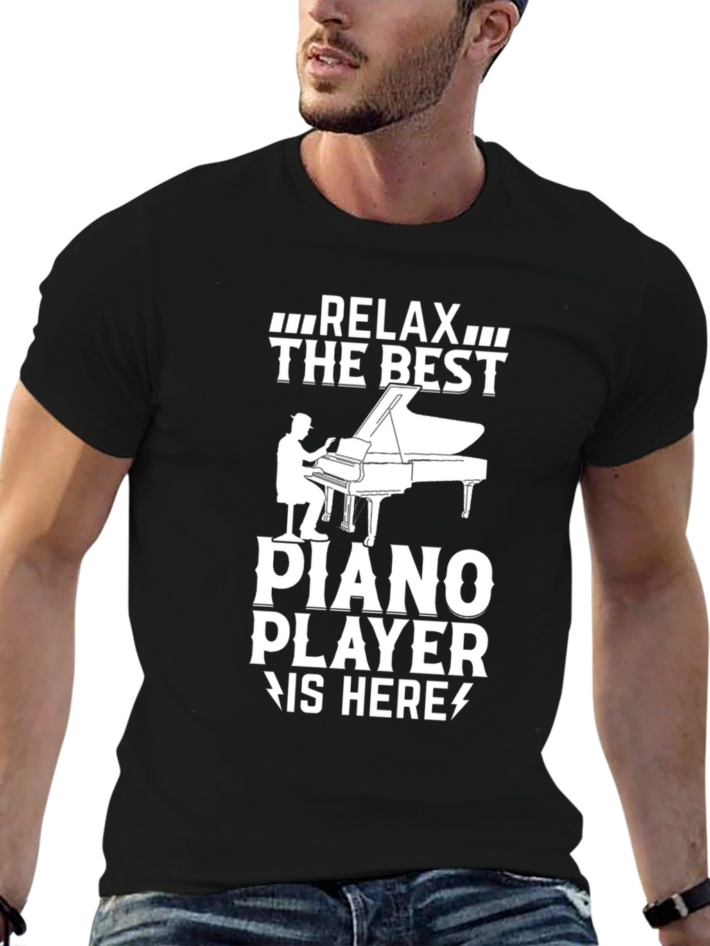 Relax The Best Piano Player T-Shirt Musician Tee