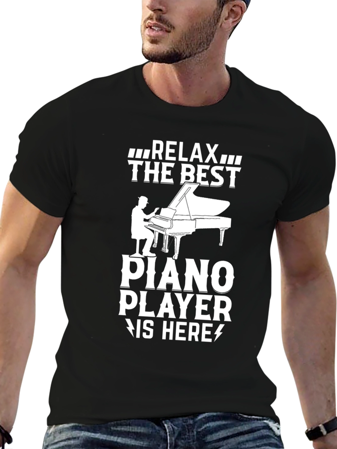 Relax The Best Piano Player T-Shirt Musician Tee