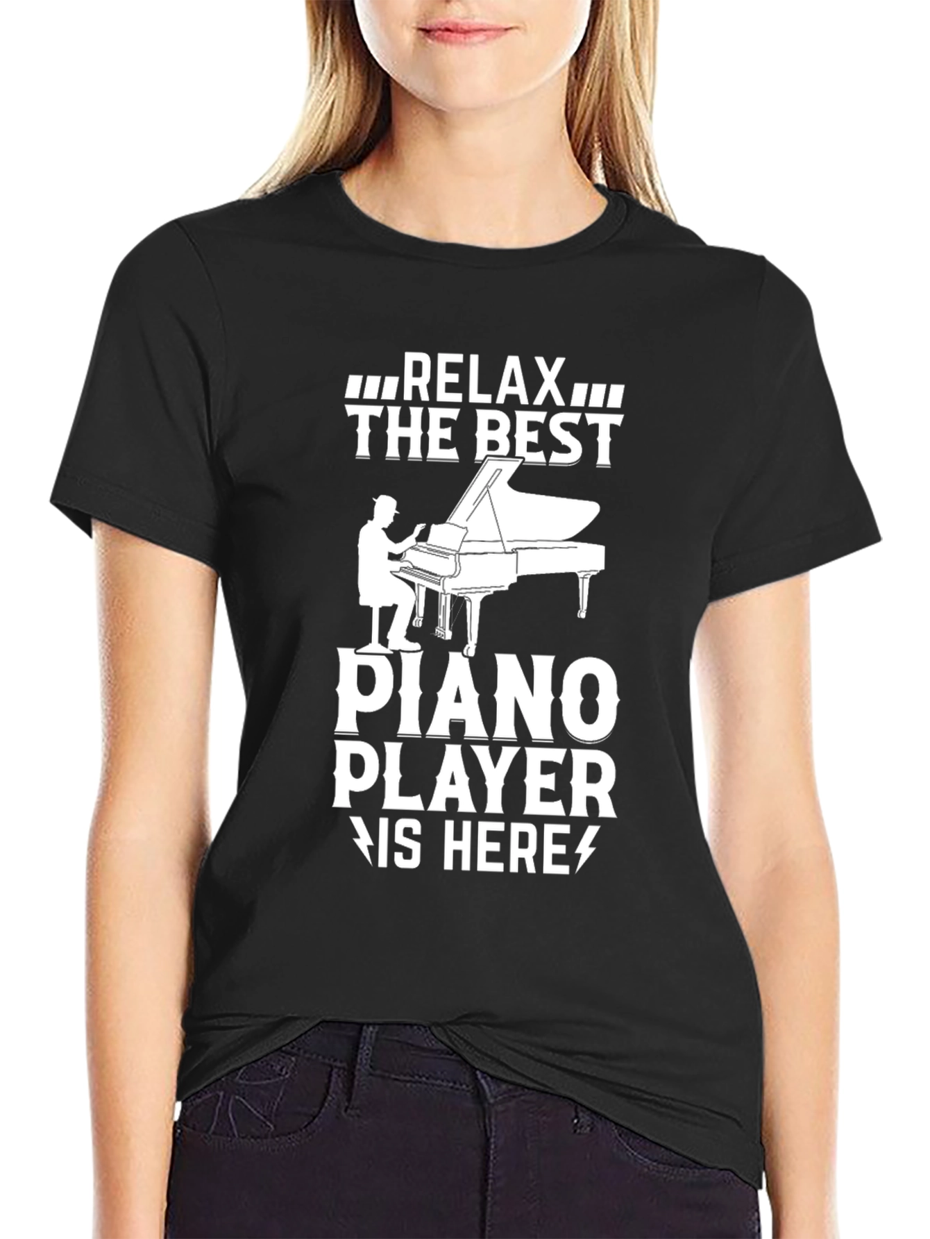 Relax The Best Piano Player T-Shirt Musician Tee