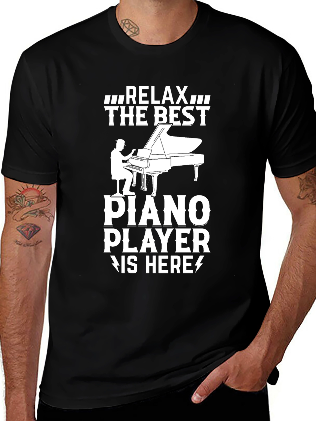 Relax The Best Piano Player T-Shirt Musician Tee