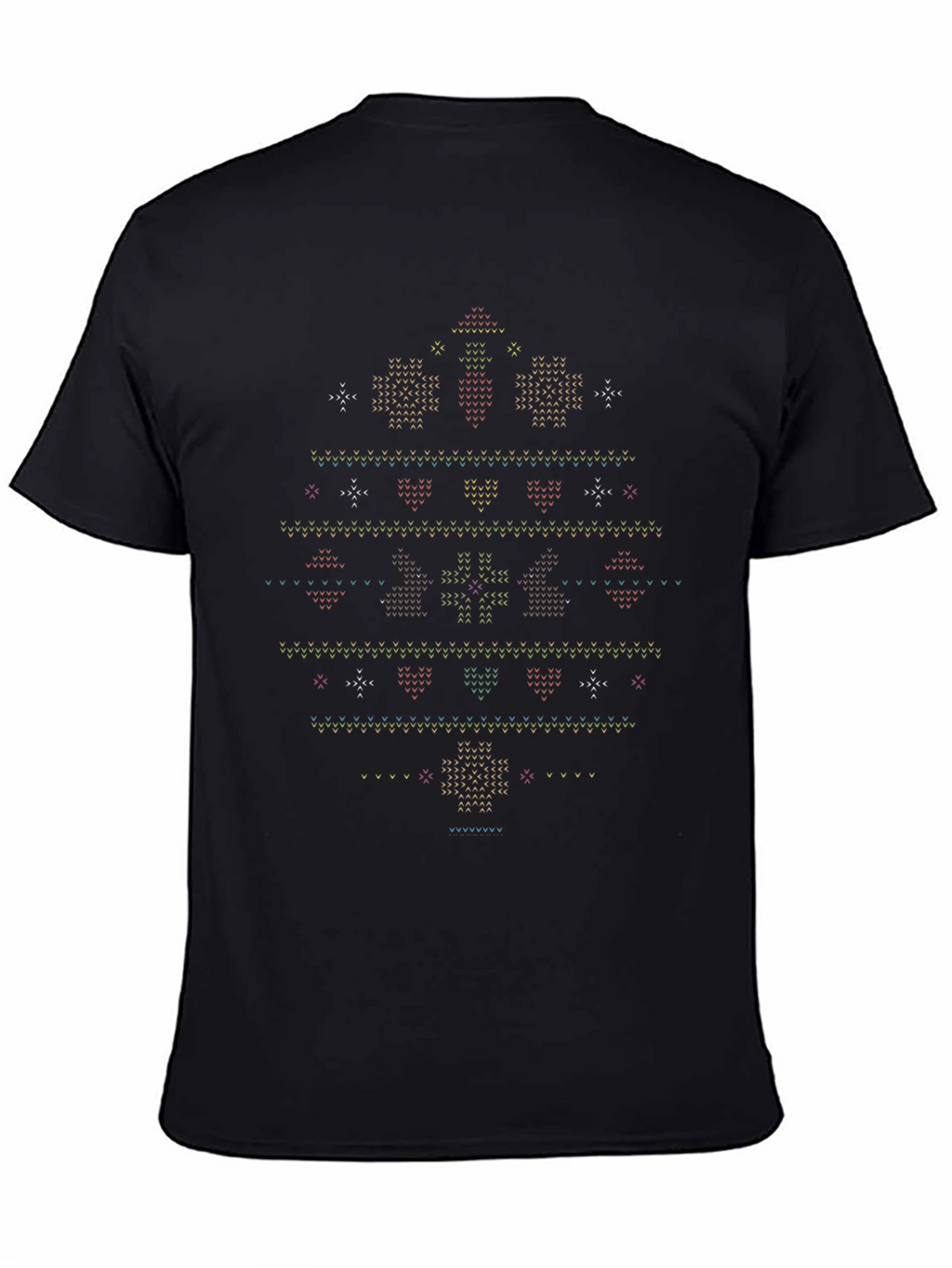 Novelty Christmas Sweater Pattern T-Shirt