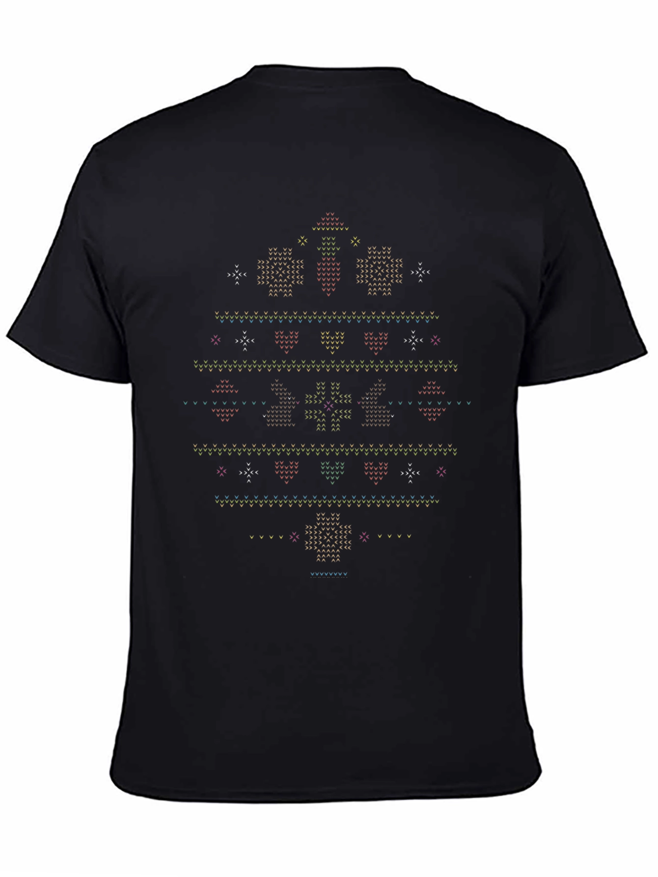 Novelty Christmas Sweater Pattern T-Shirt