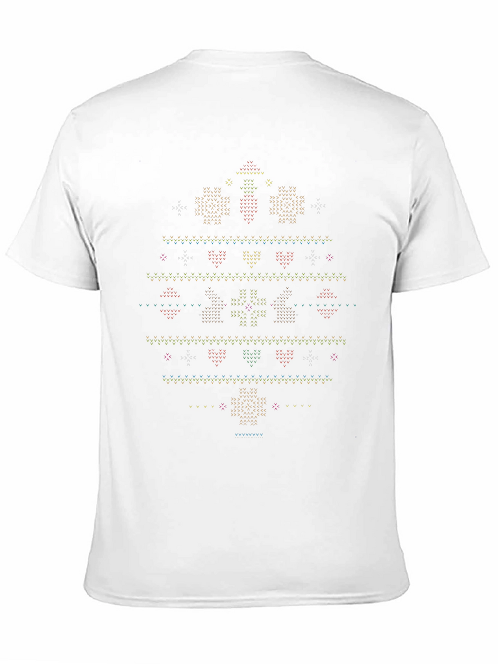 Novelty Christmas Sweater Pattern T-Shirt