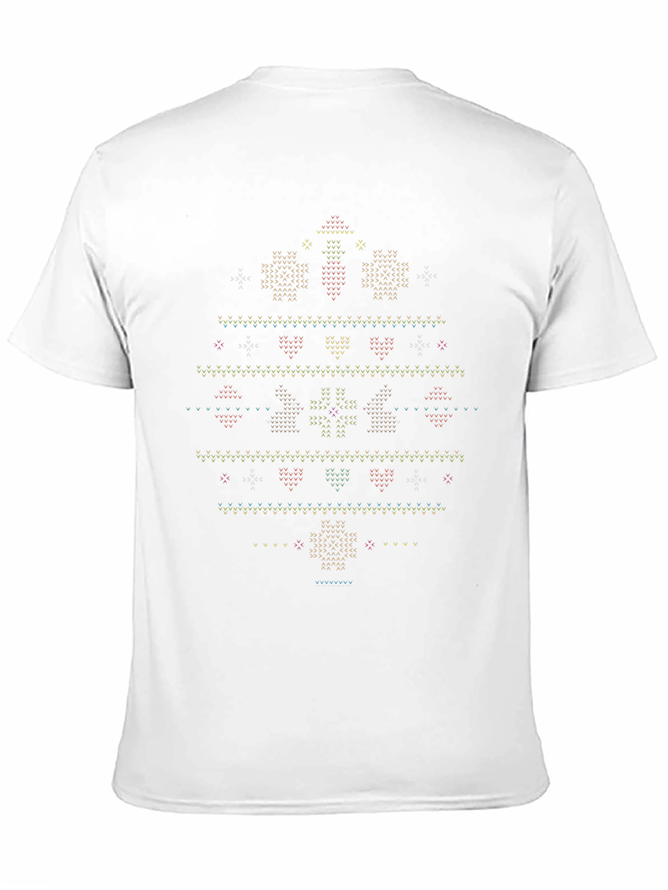 Novelty Christmas Sweater Pattern T-Shirt