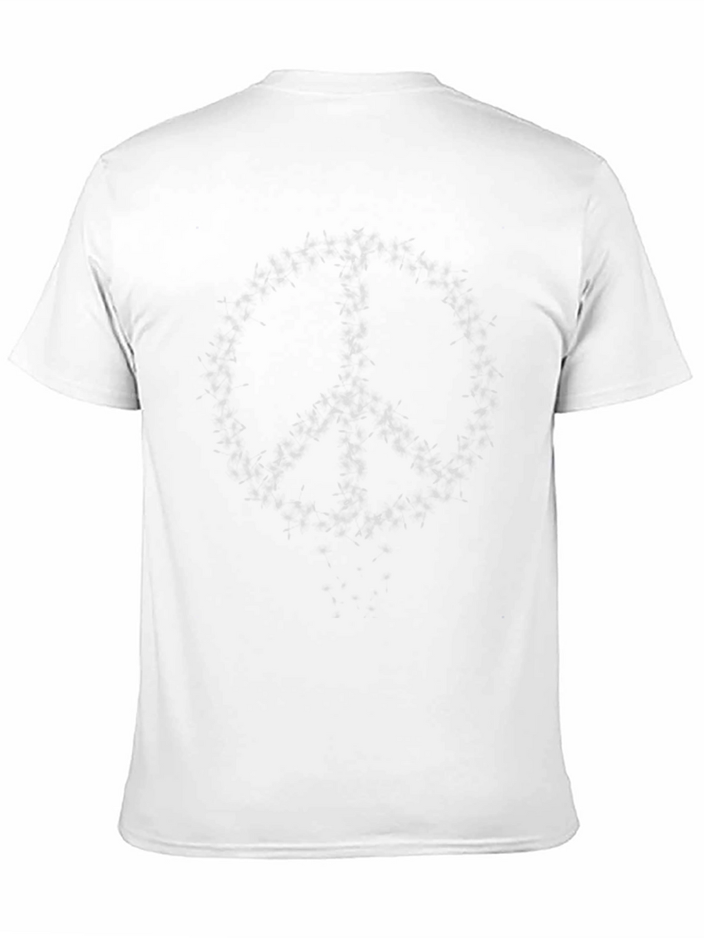 Dandelion Peace Sign Black T-Shirt