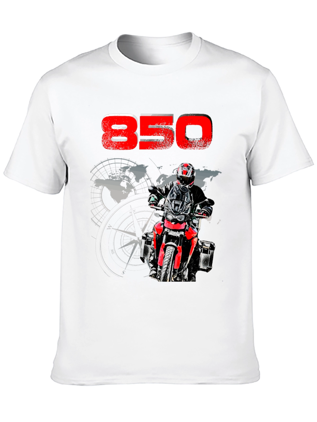 850 Motorcycle Adventure T-Shirt - Riders Compass