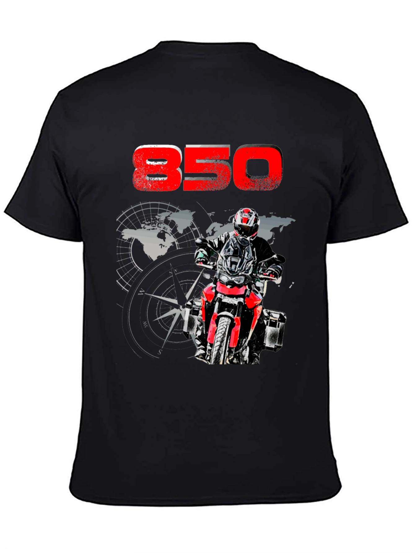 850 Motorcycle Adventure T-Shirt - Riders Compass