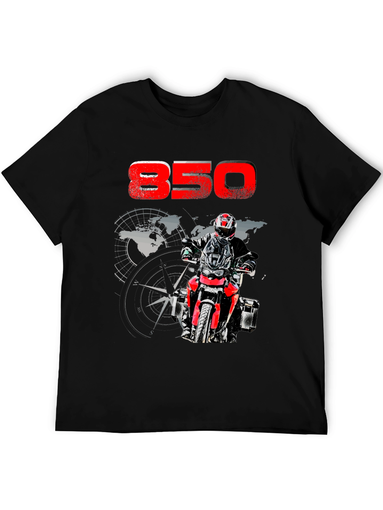 850 Motorcycle Adventure T-Shirt - Riders Compass