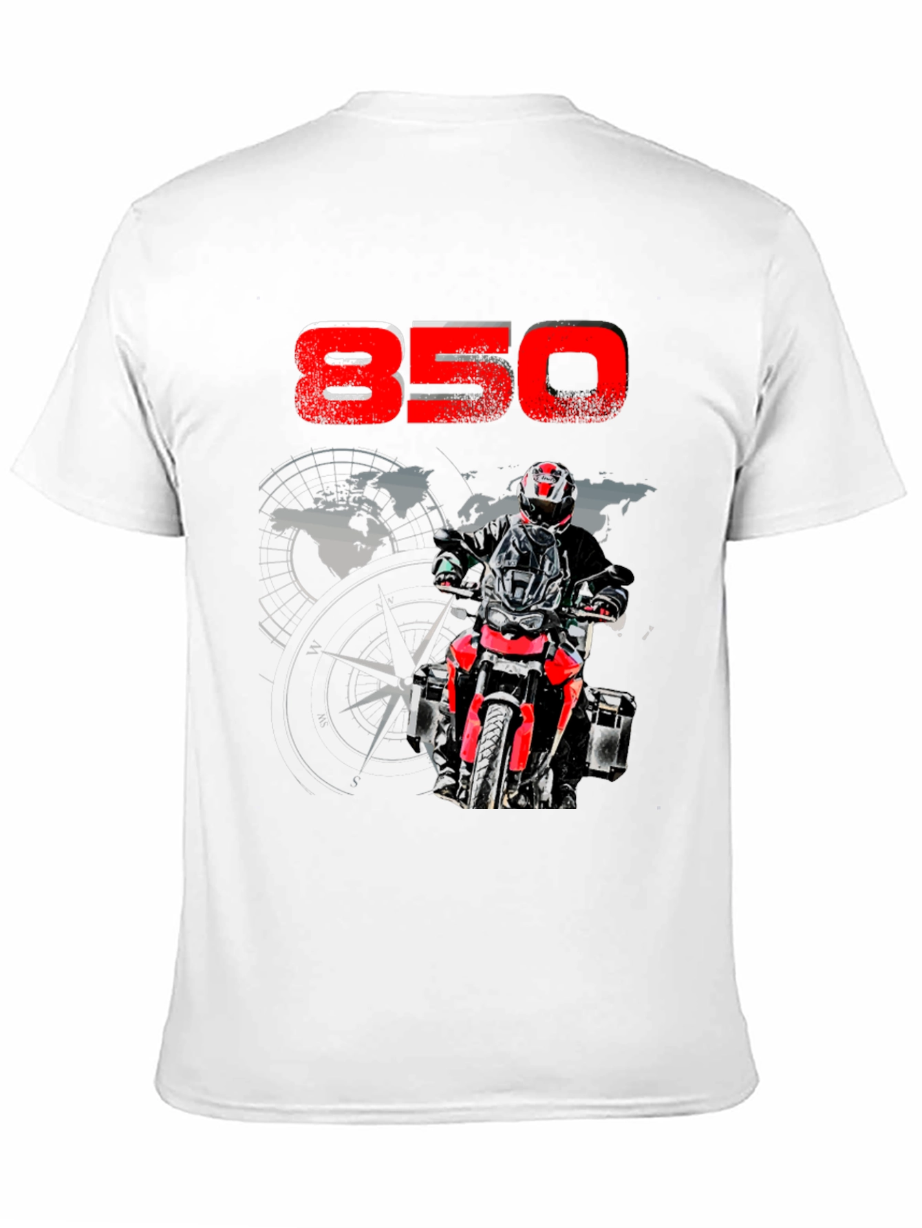 850 Motorcycle Adventure T-Shirt - Riders Compass