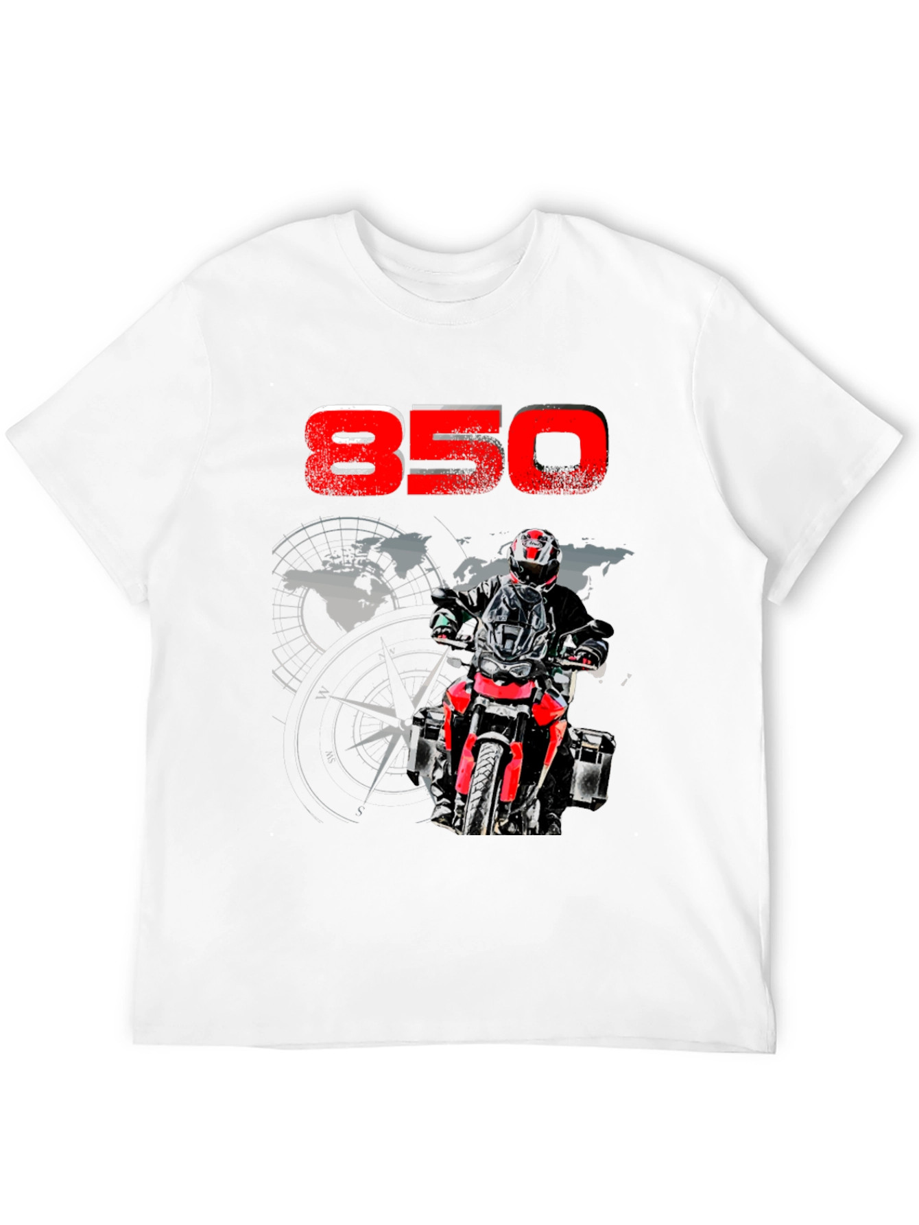 850 Motorcycle Adventure T-Shirt - Riders Compass