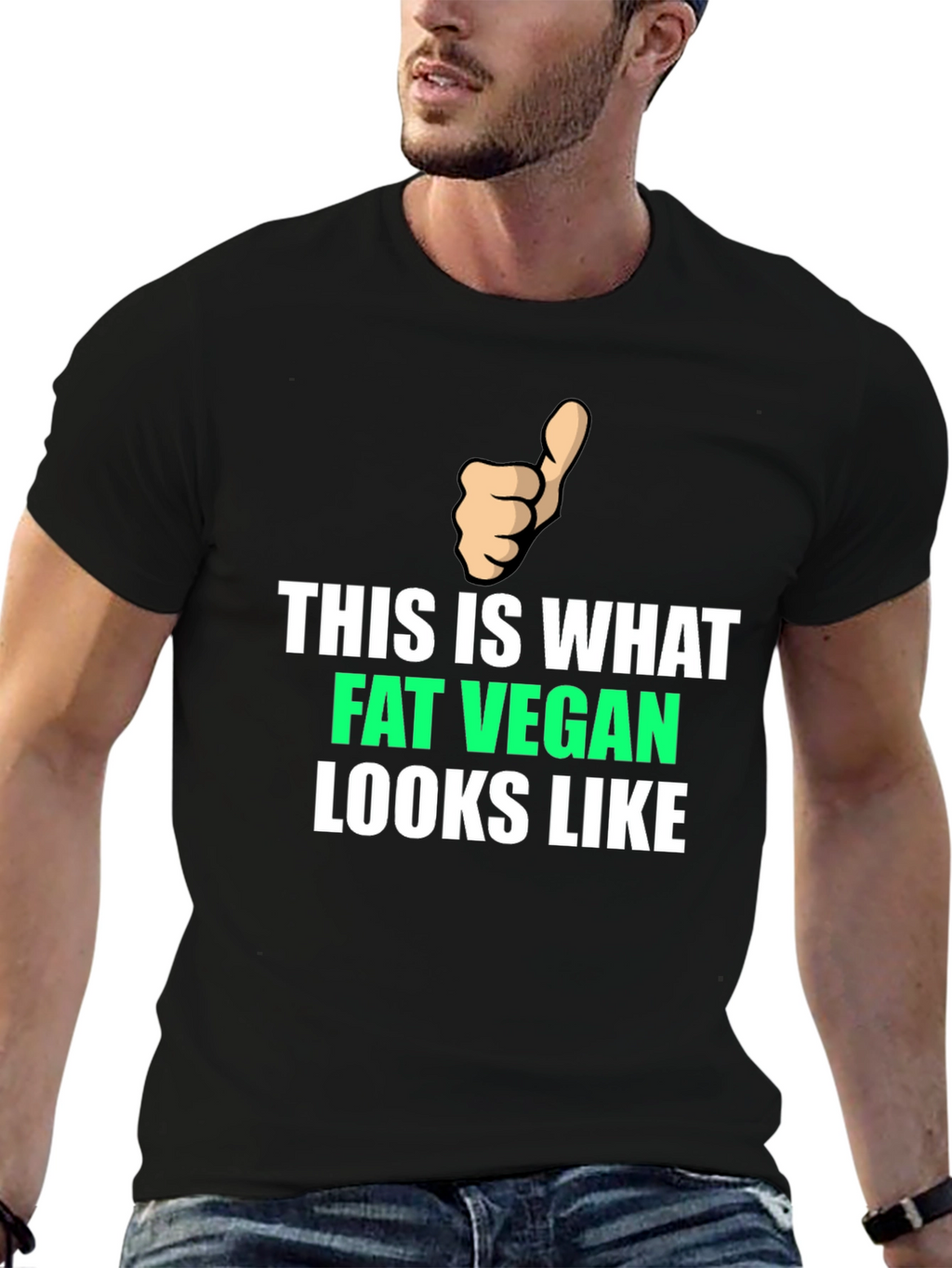 Fat Vegan T-Shirt - Funny Vegan Apparel